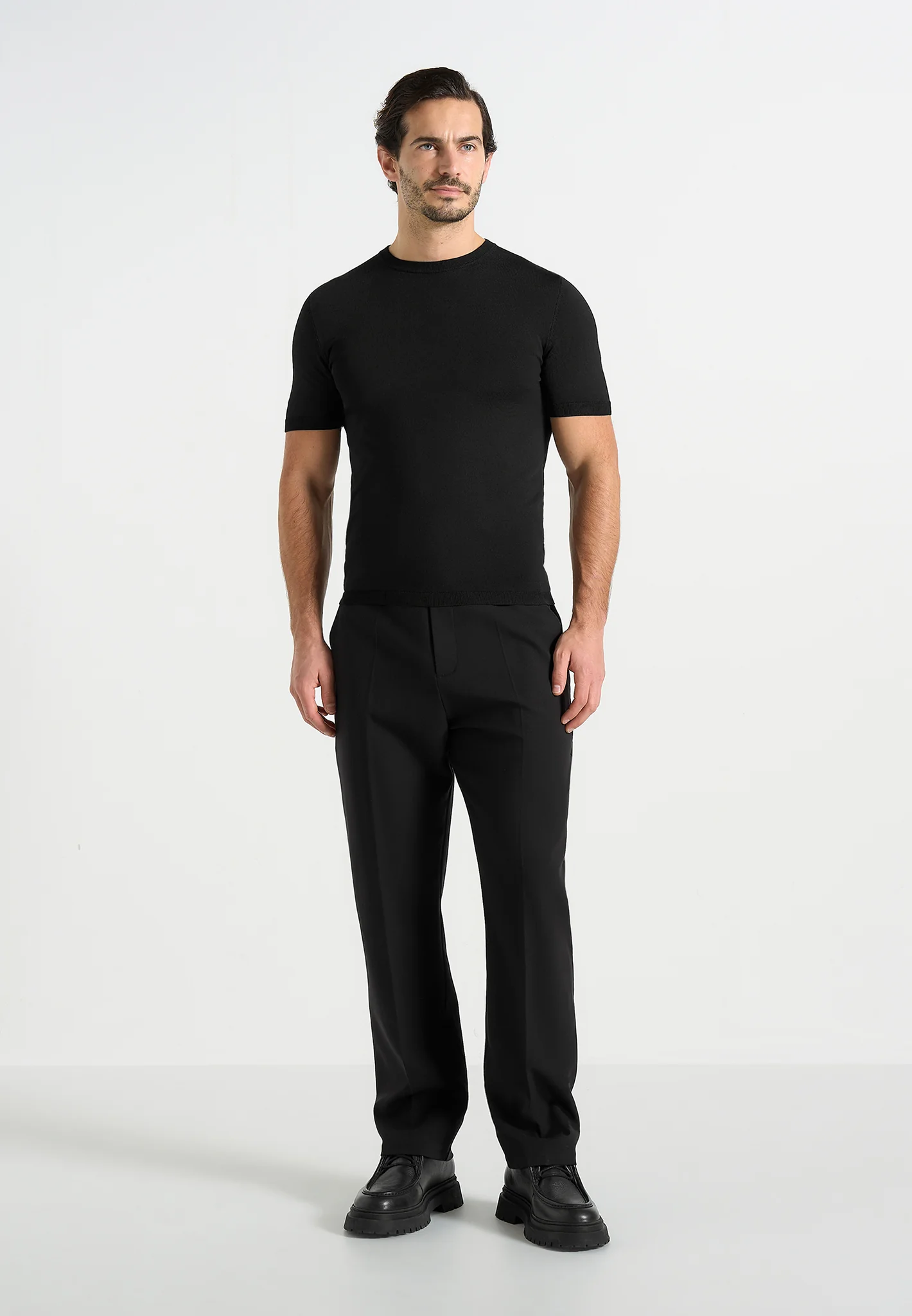 Joseph - Regular Fit Tailored Trousers - Black - Image 2