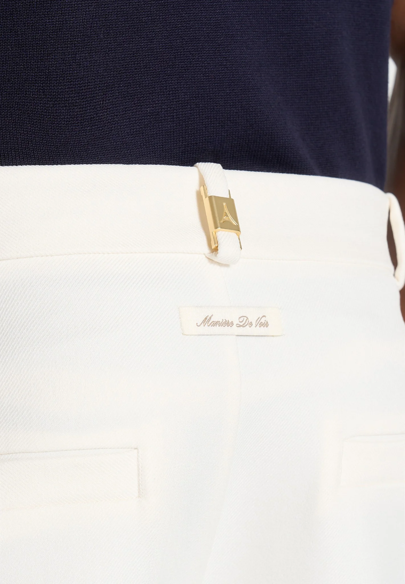 Joseph - Regular Fit Tailored Trousers - Off White - Image 4