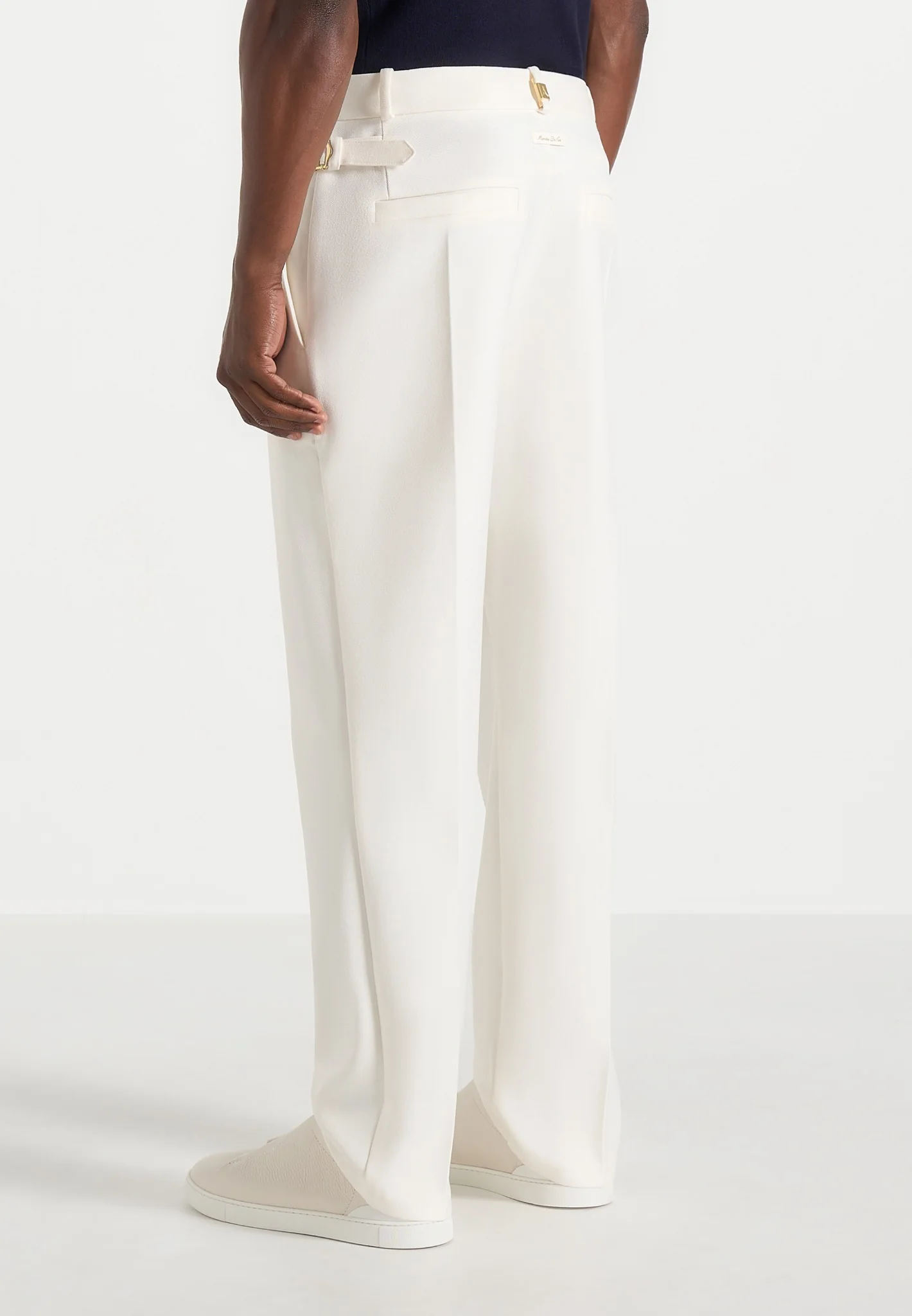 Joseph - Regular Fit Tailored Trousers - Off White - Image 5
