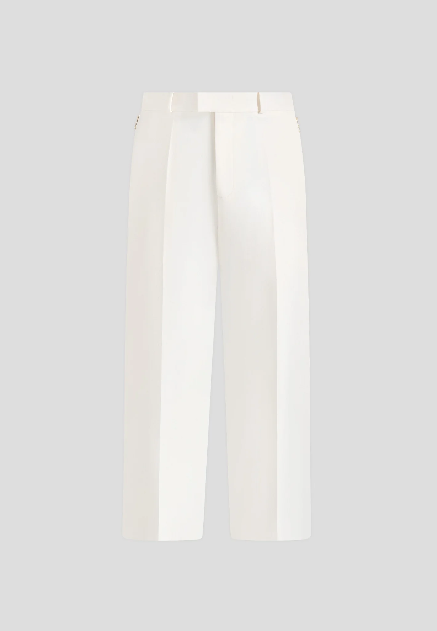 Joseph - Regular Fit Tailored Trousers - Off White - Image 7