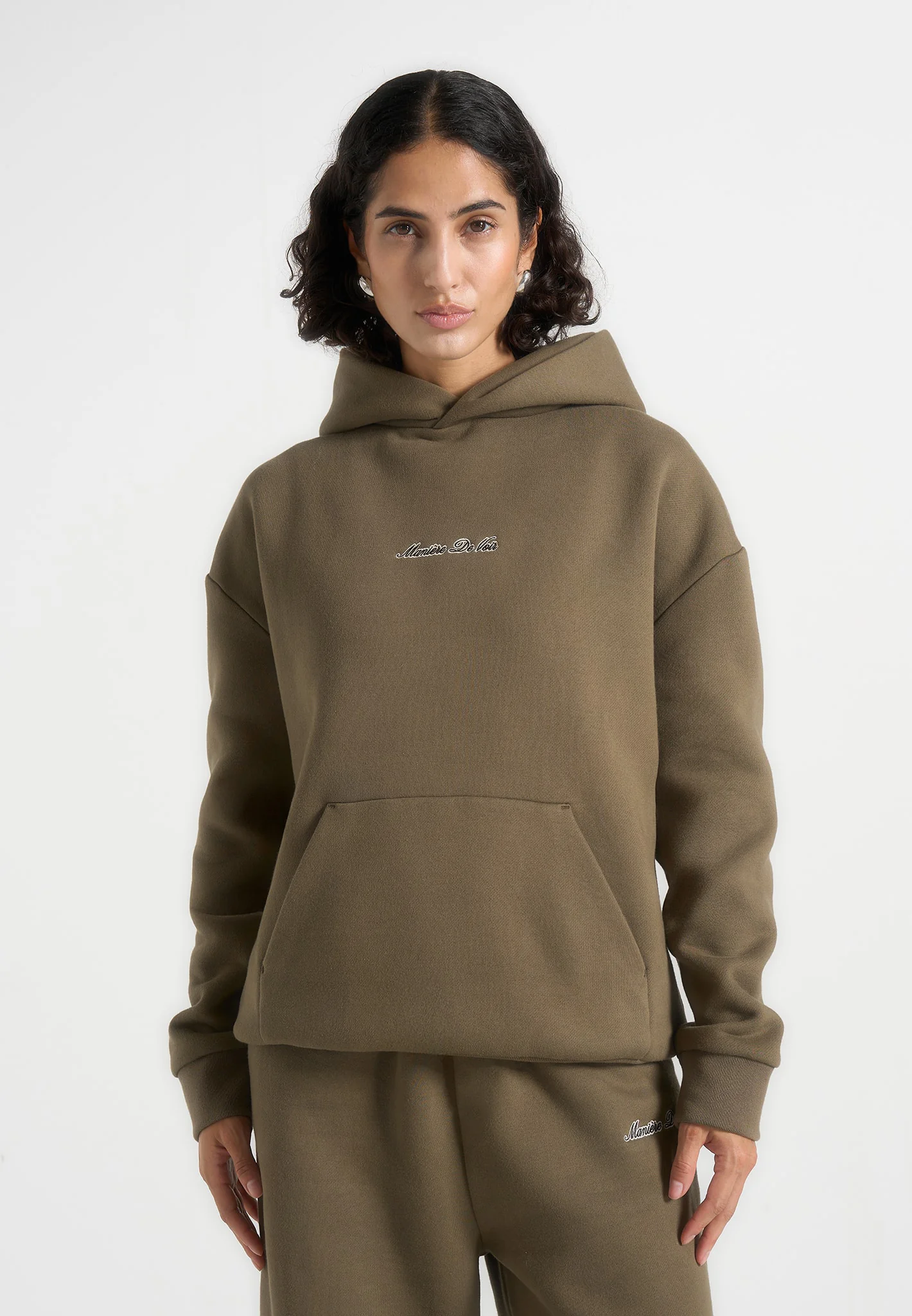 JS001 - Unisex Signature Relaxed Fit Hoodie - Olive - Image 8