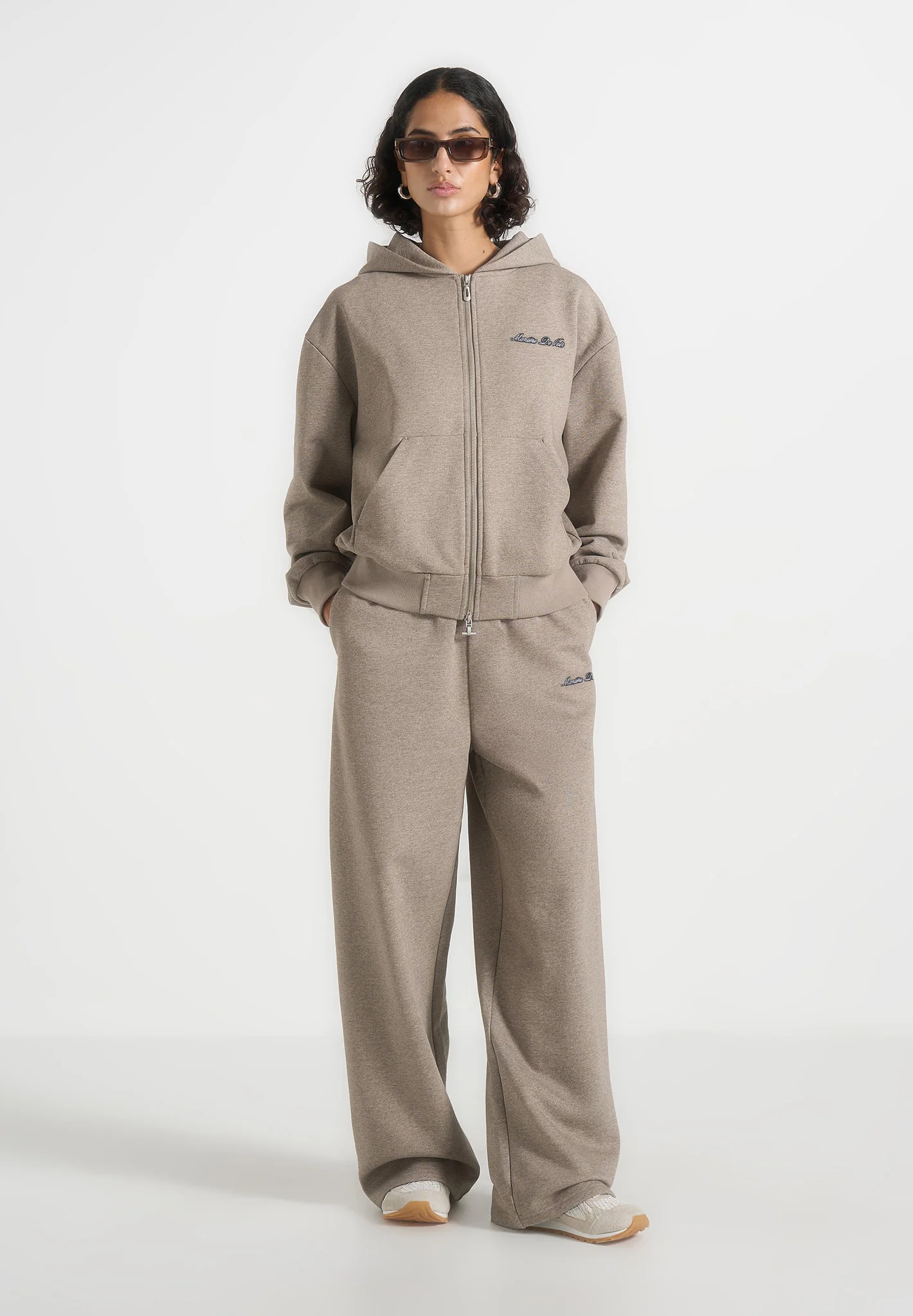 JS002 - Unisex Signature Relaxed Fit Zip Hoodie - Taupe