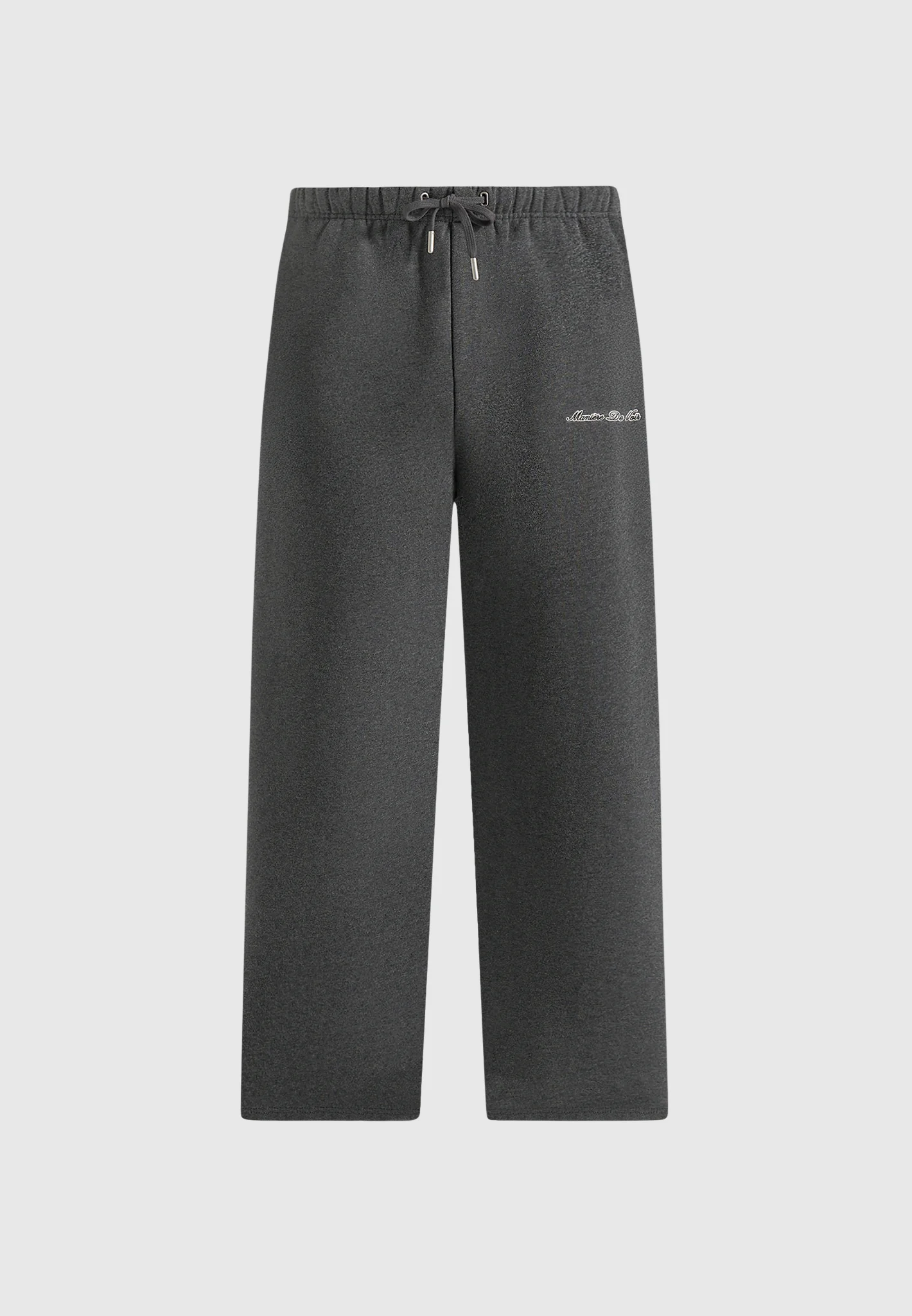 JS003 - Unisex Signature Wide Leg Joggers - Charcoal Grey - Image 3
