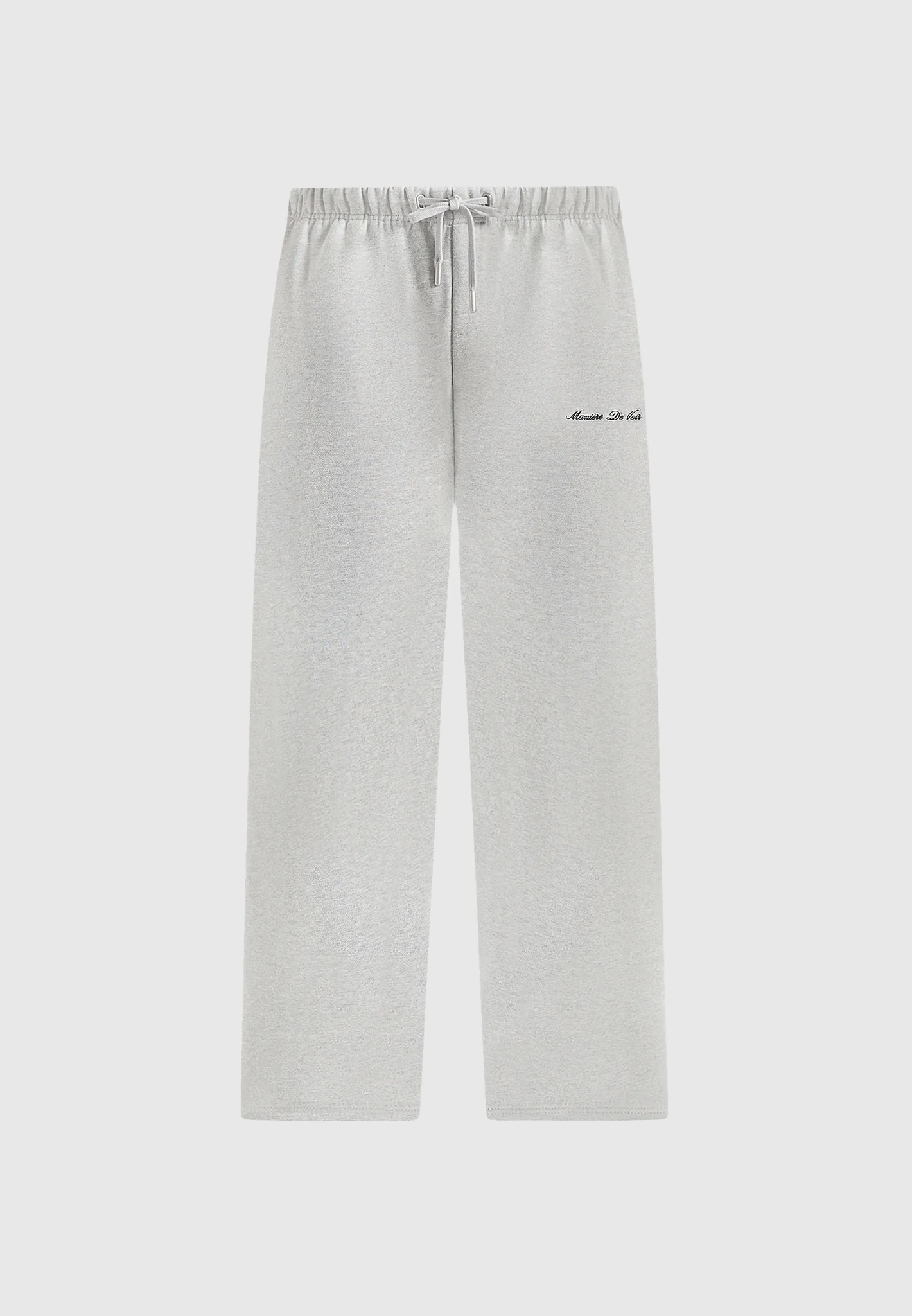 JS003 - Unisex Signature Wide Leg Joggers - Marl Grey - Image 3
