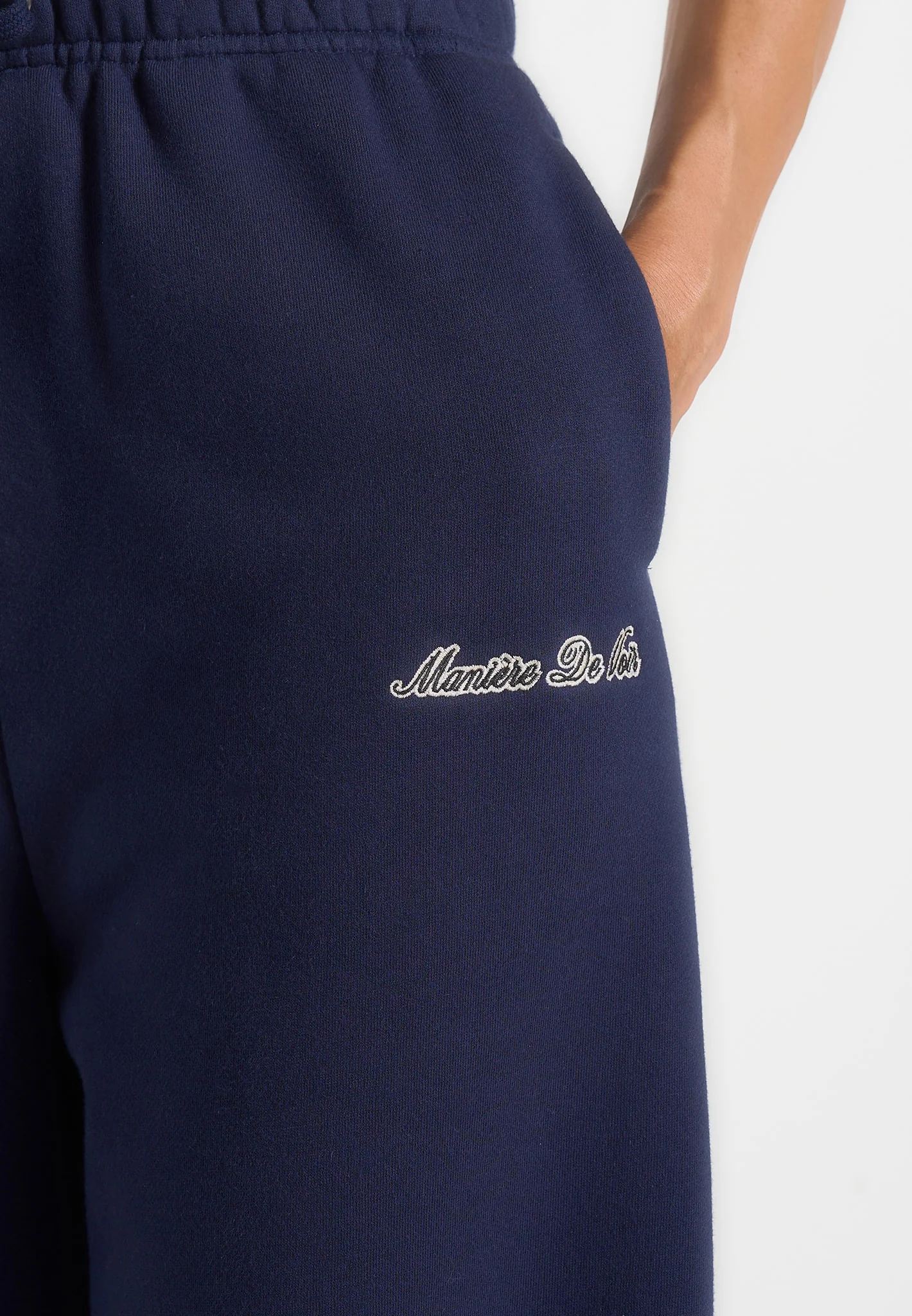 JS003 - Unisex Signature Wide Leg Joggers - Navy - Image 7