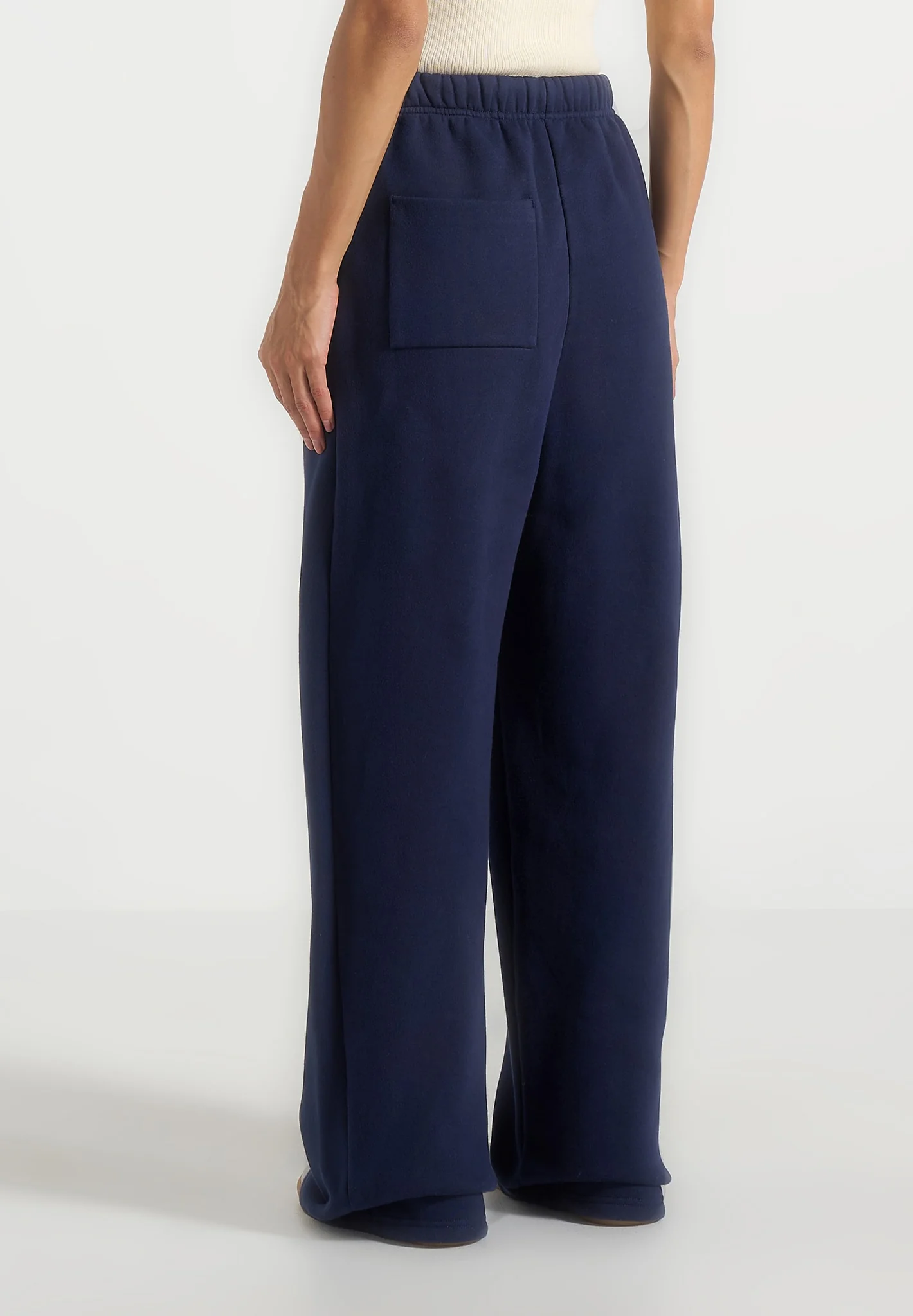 JS003 - Unisex Signature Wide Leg Joggers - Navy - Image 8