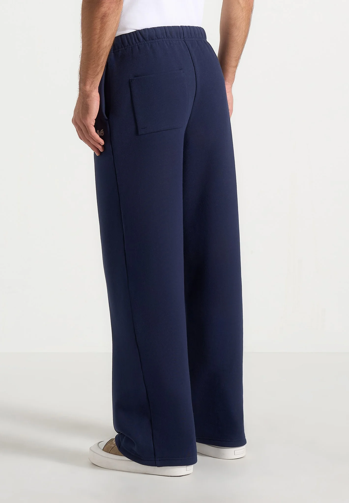 JS003 - Unisex Signature Wide Leg Joggers - Navy - Image 9