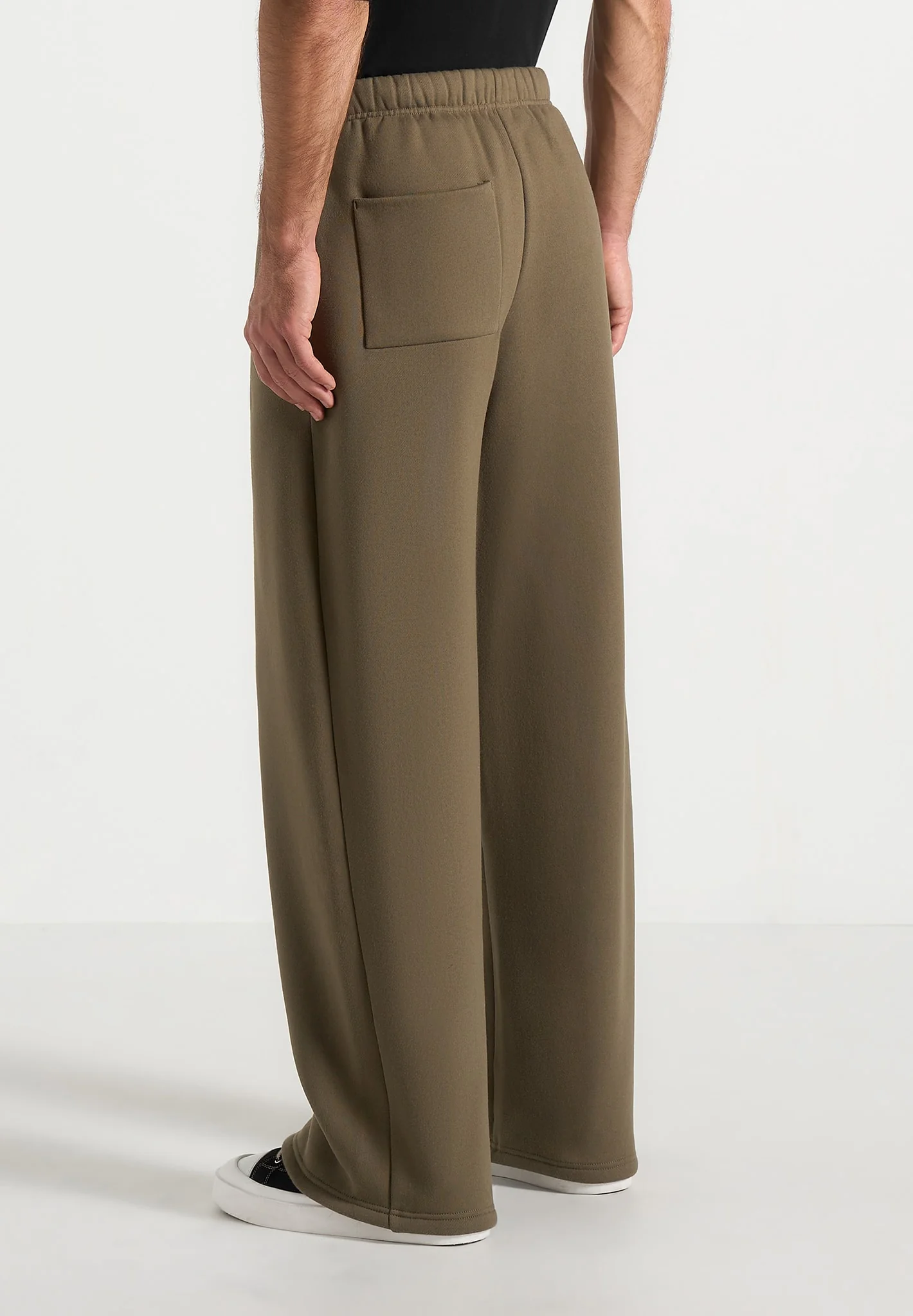 JS003 - Unisex Signature Wide Leg Joggers - Olive - Image 11