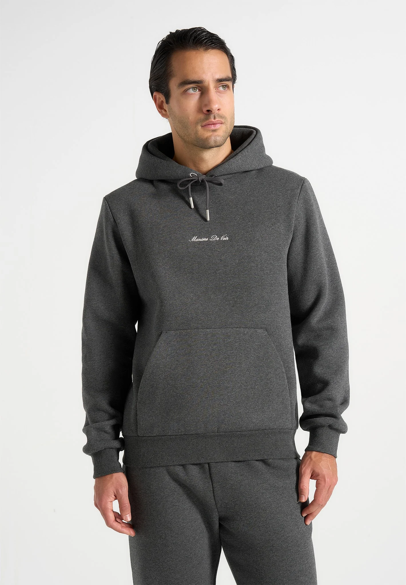 JS004 - Signature Regular Fit Hoodie - Charcoal Grey - Image 3