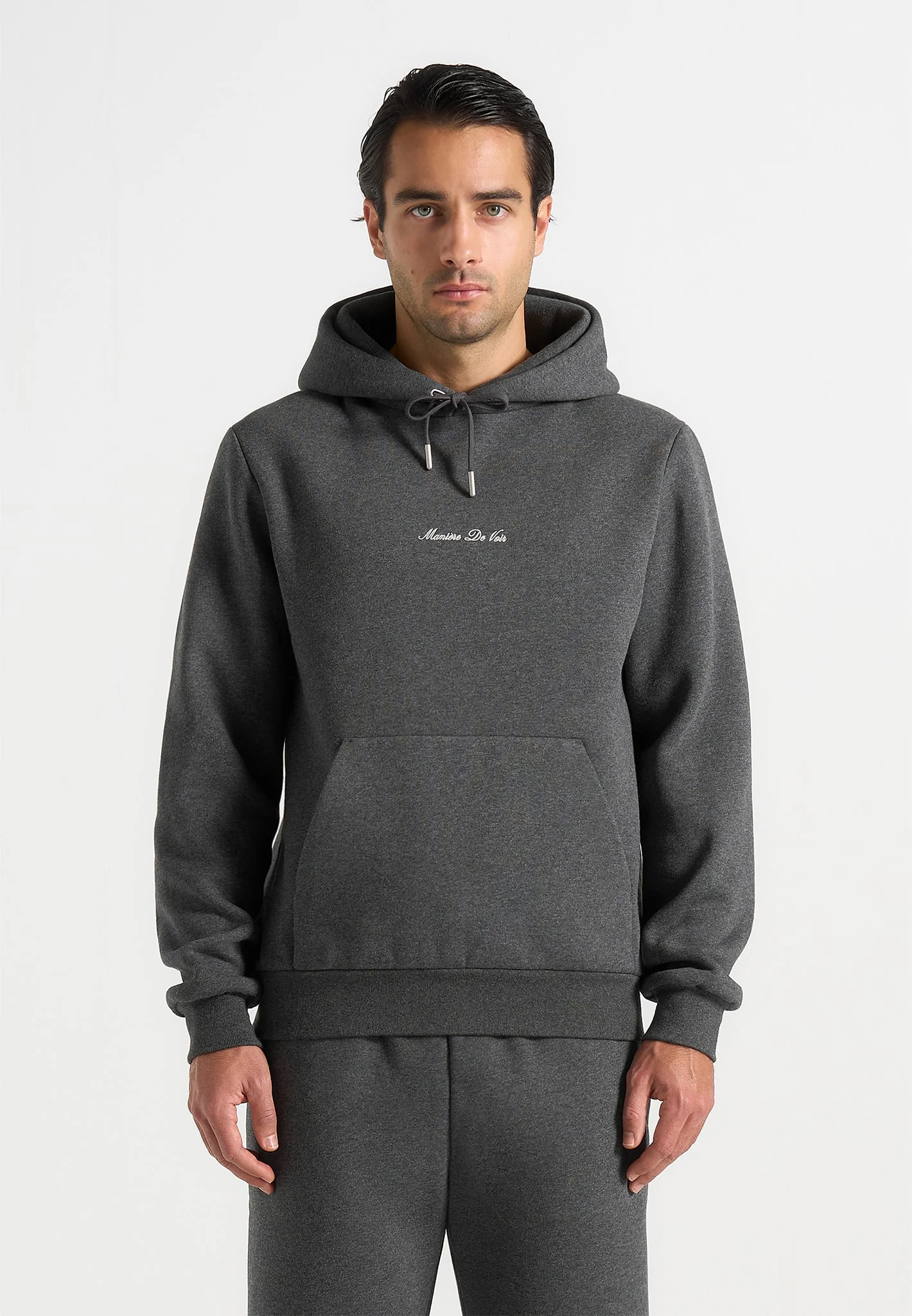 JS004 - Signature Regular Fit Hoodie - Charcoal Grey - Image 6