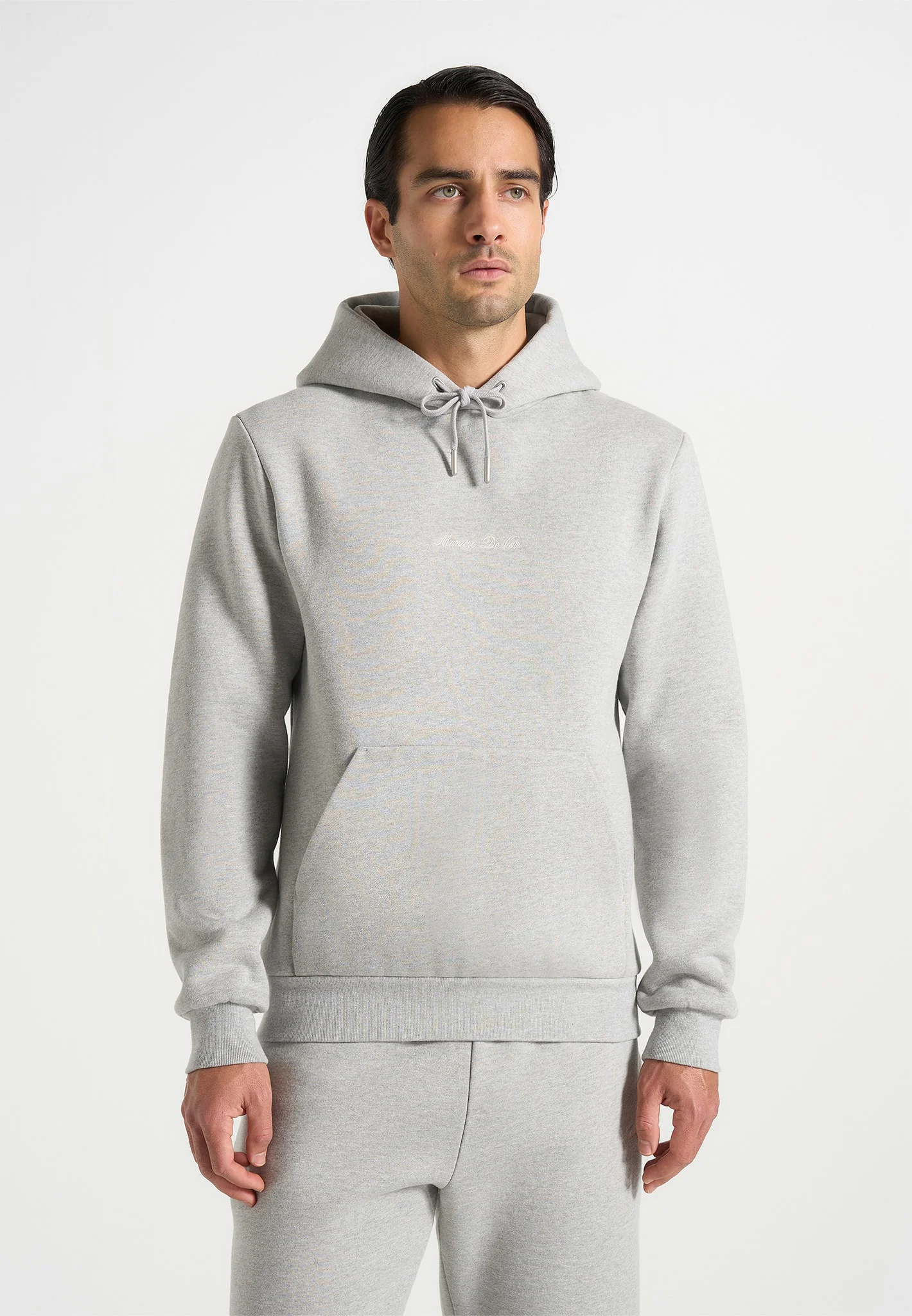 JS004 - Signature Regular Fit Hoodie - Marl Grey - Image 3
