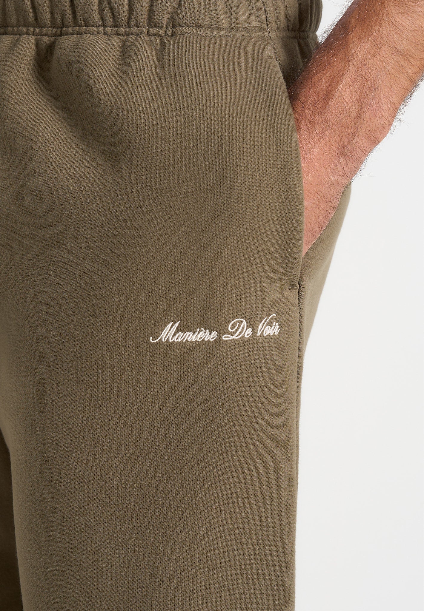 JS005 - Signature Regular Fit Cuffed Joggers - Olive - Image 4