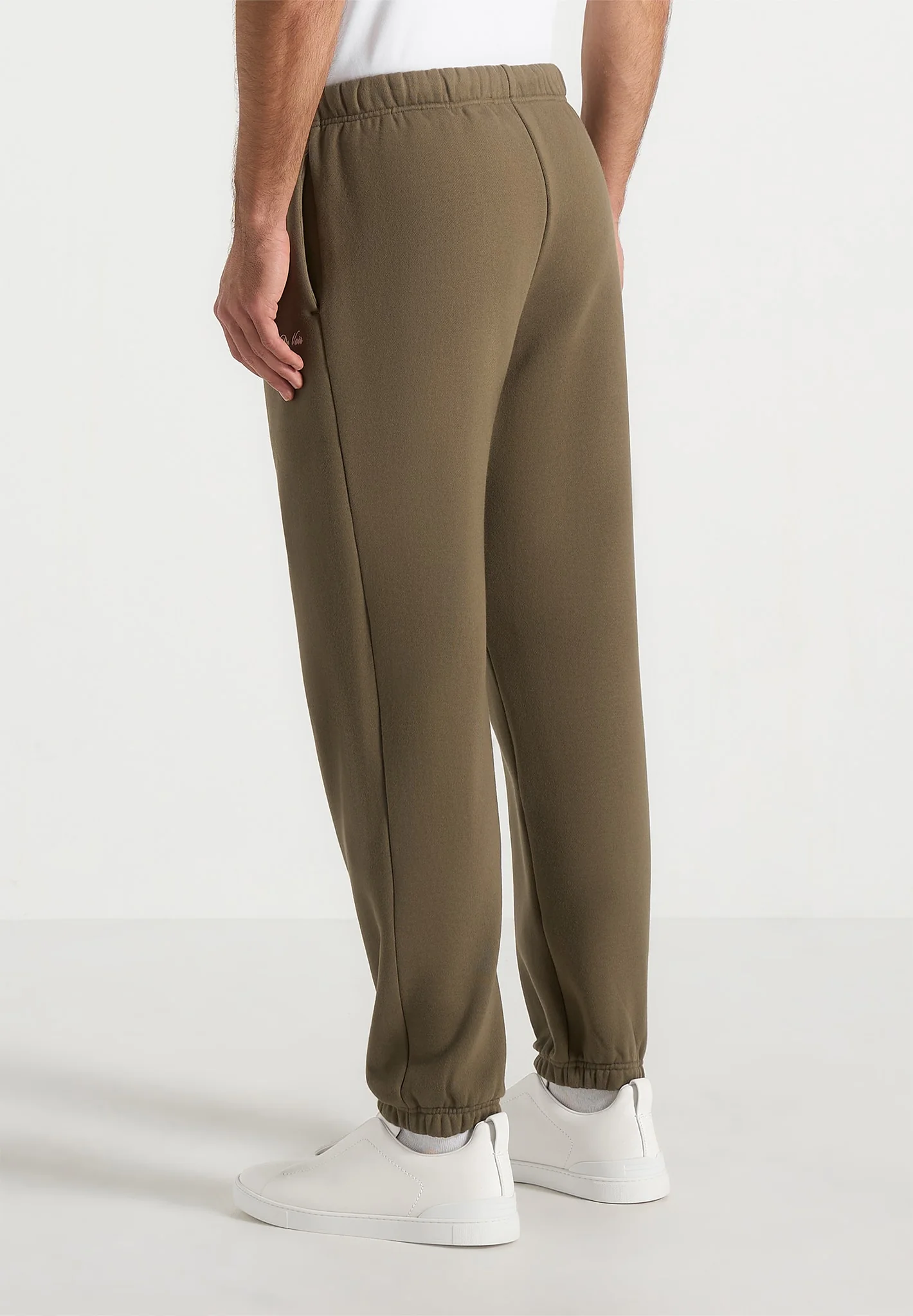 JS005 - Signature Regular Fit Cuffed Joggers - Olive - Image 5