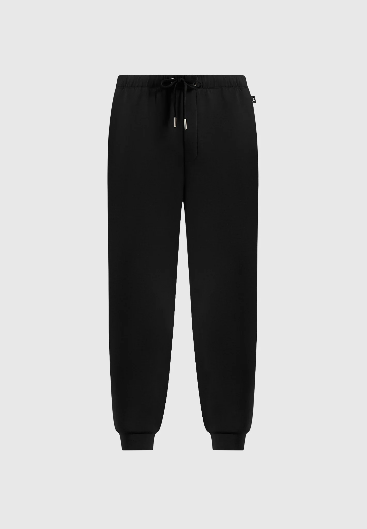 JS008 - Neoprene Minimal Tapered Fit Cuffed Joggers - Black - Image 7