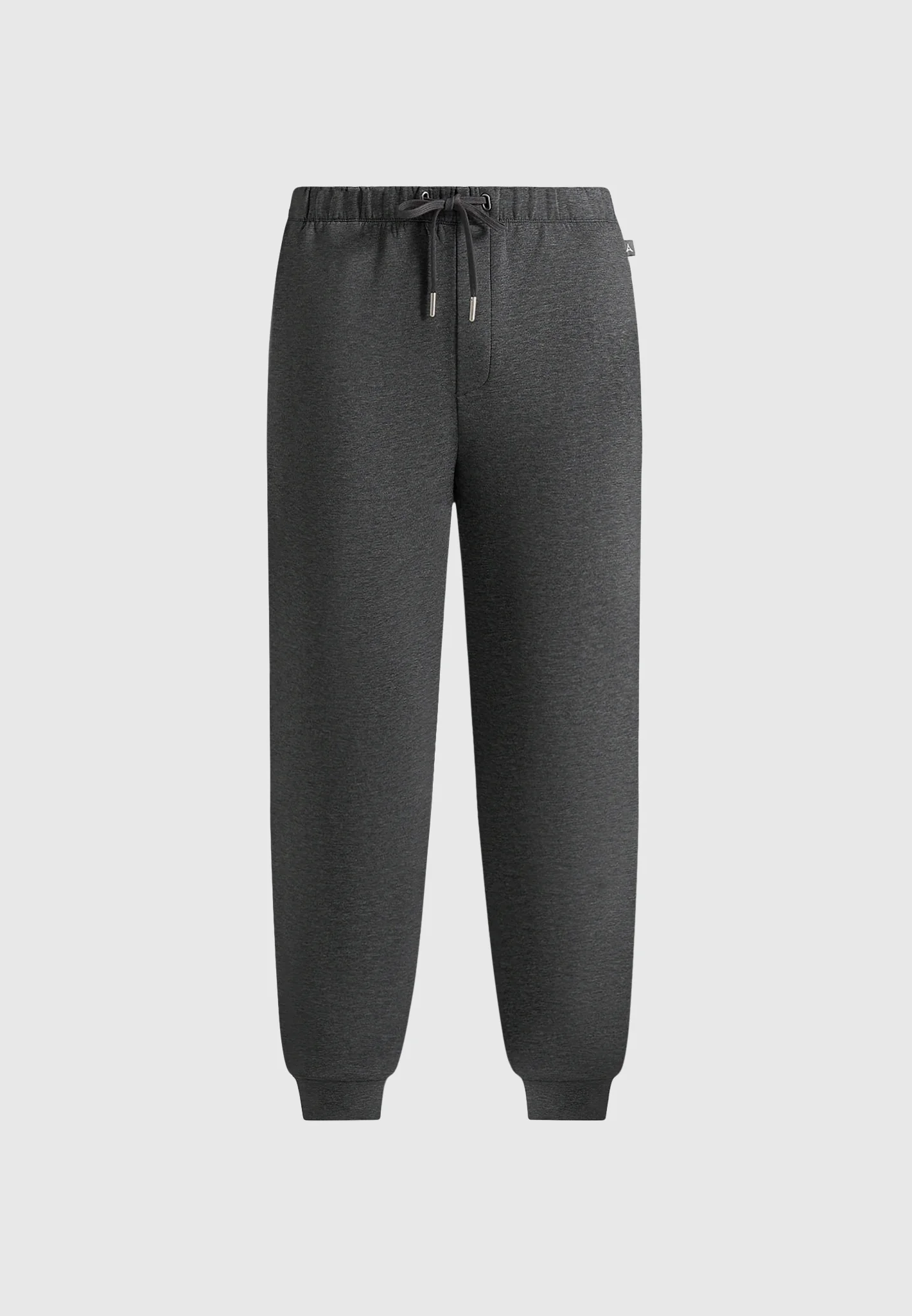 JS008 - Neoprene Minimal Tapered Fit Cuffed Joggers - Charcoal Grey - Image 6