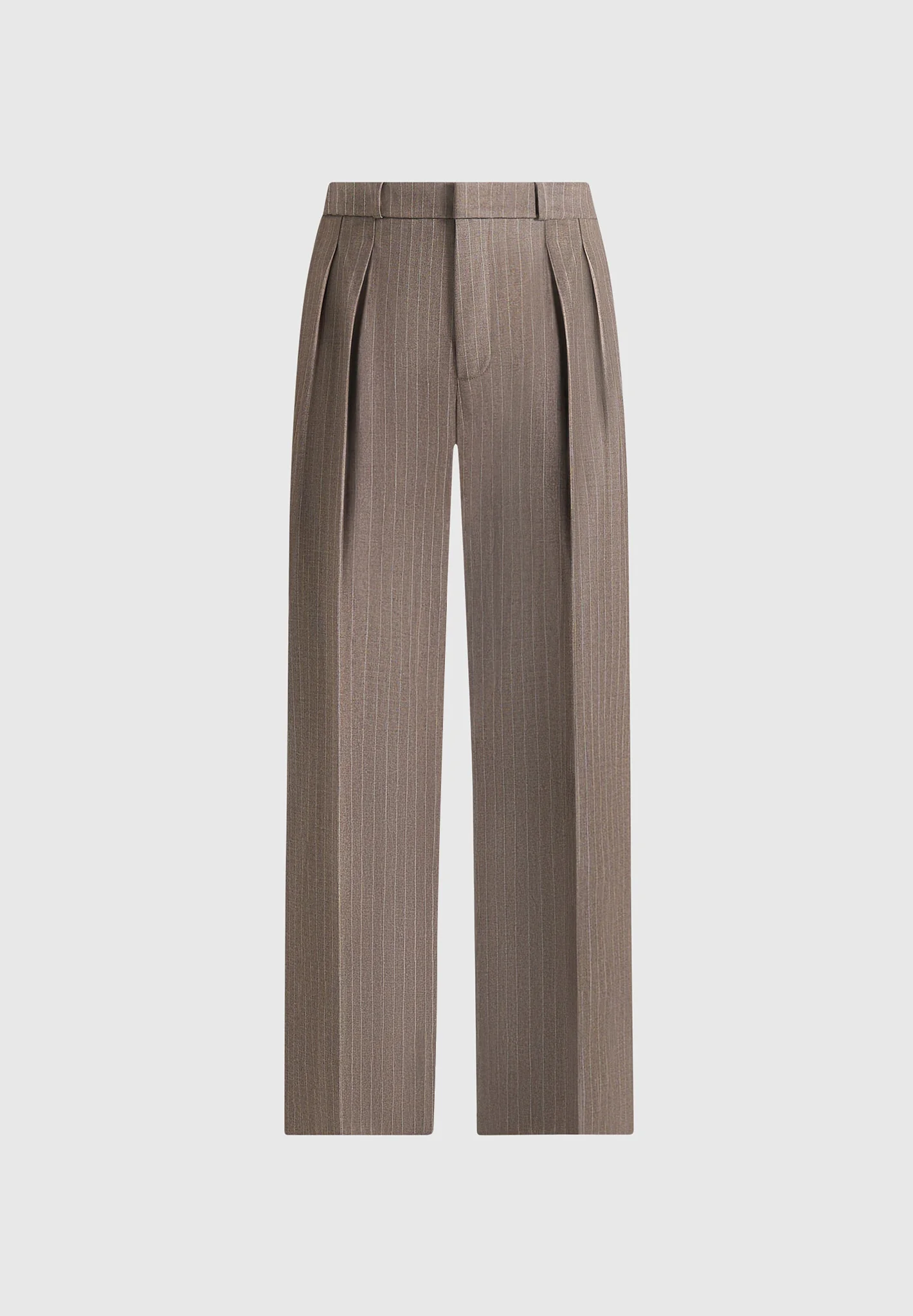 Julie - Pinstripe Tailored Trousers - Taupe - Image 6