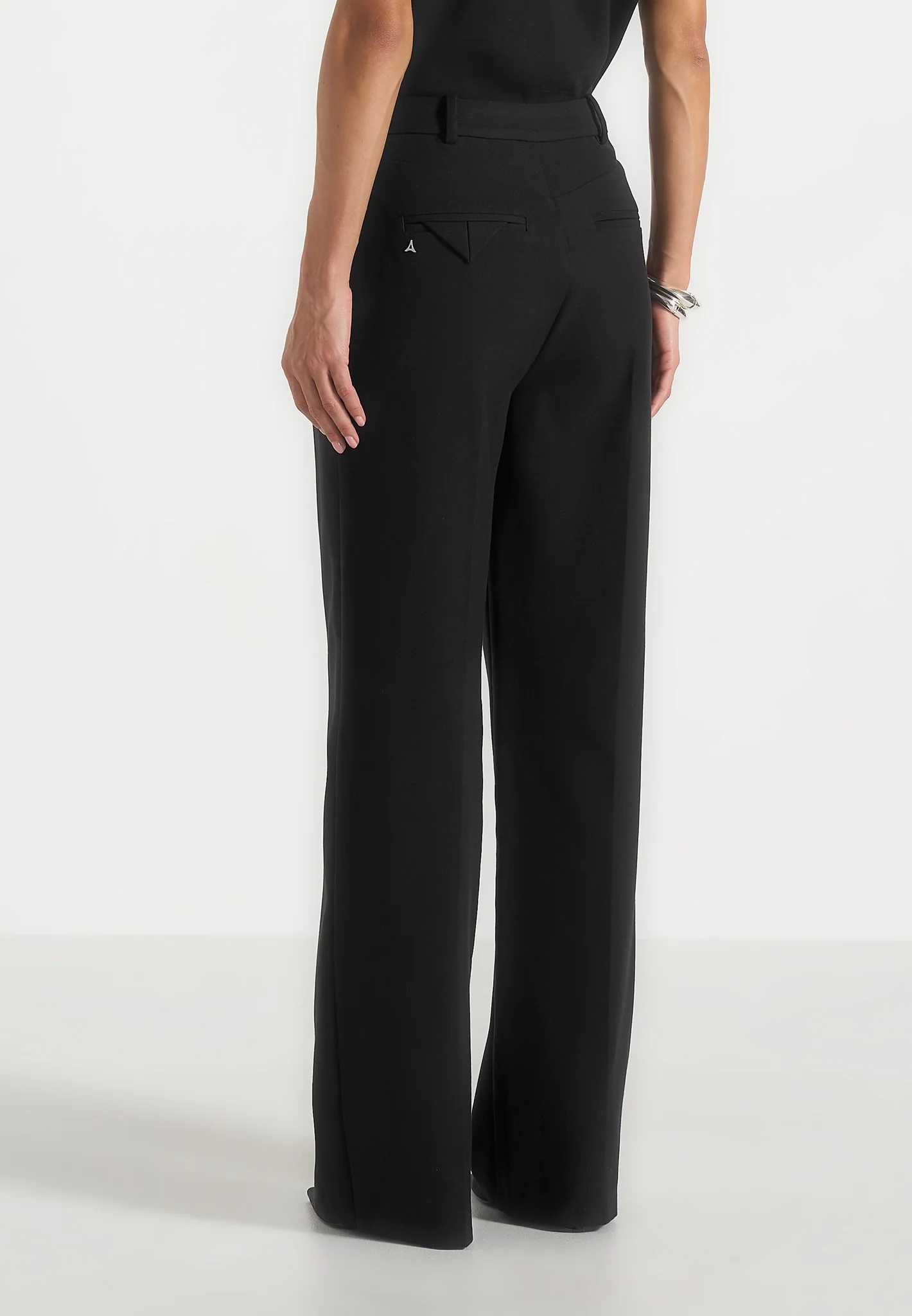 Julie - Tailored Twin Pleat Trousers - Black - Image 5