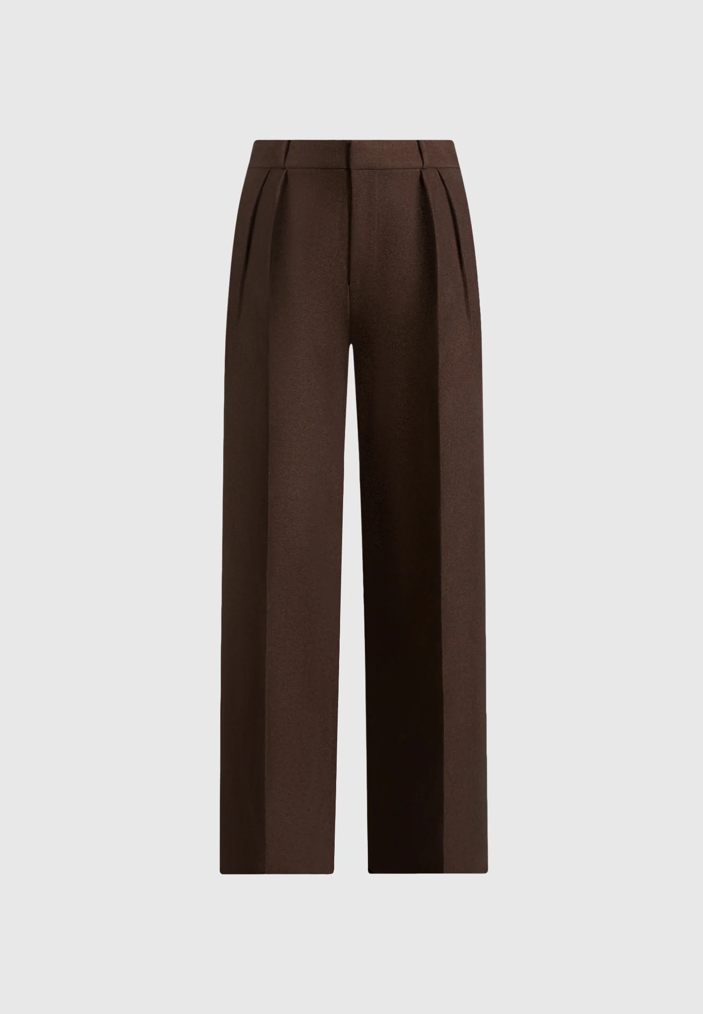 Julie - Tailored Twin Pleat Trousers - Brown - Image 4