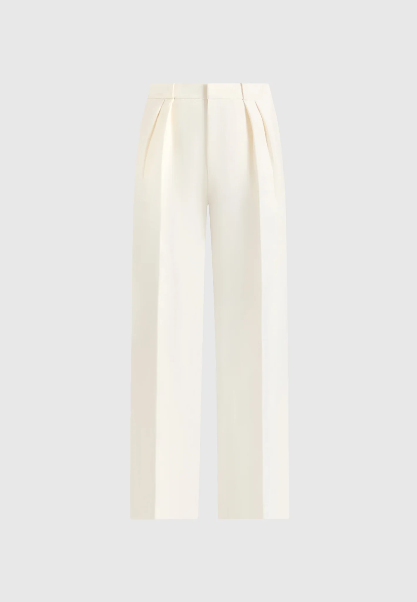 Julie - Tailored Twin Pleat Trousers - Off White - Image 5