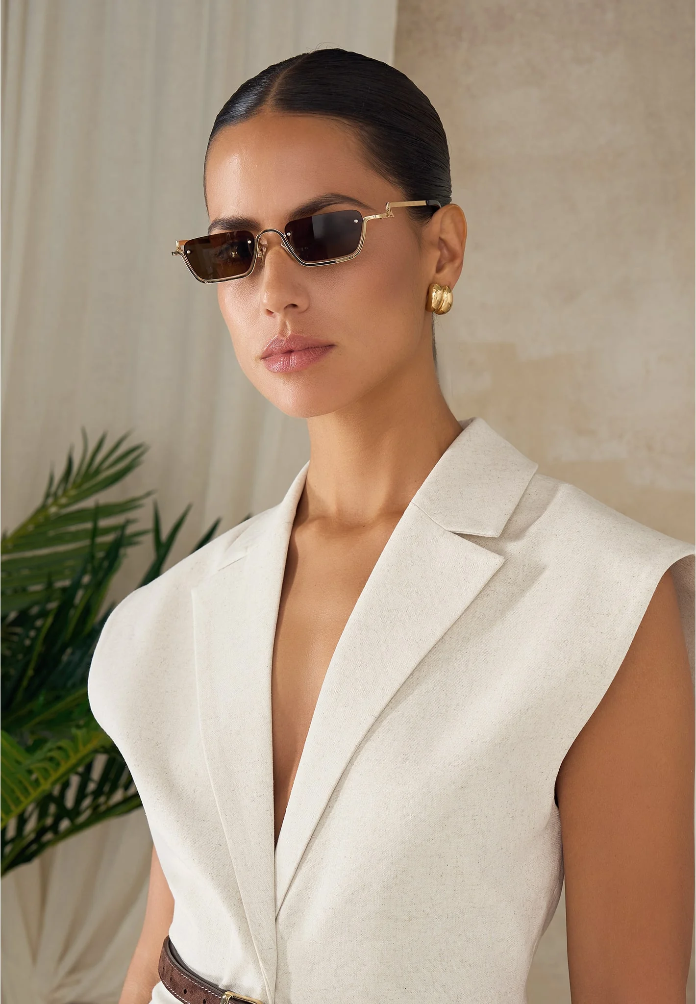 Kai - Frameless Sunglasses - Gold - Image 6
