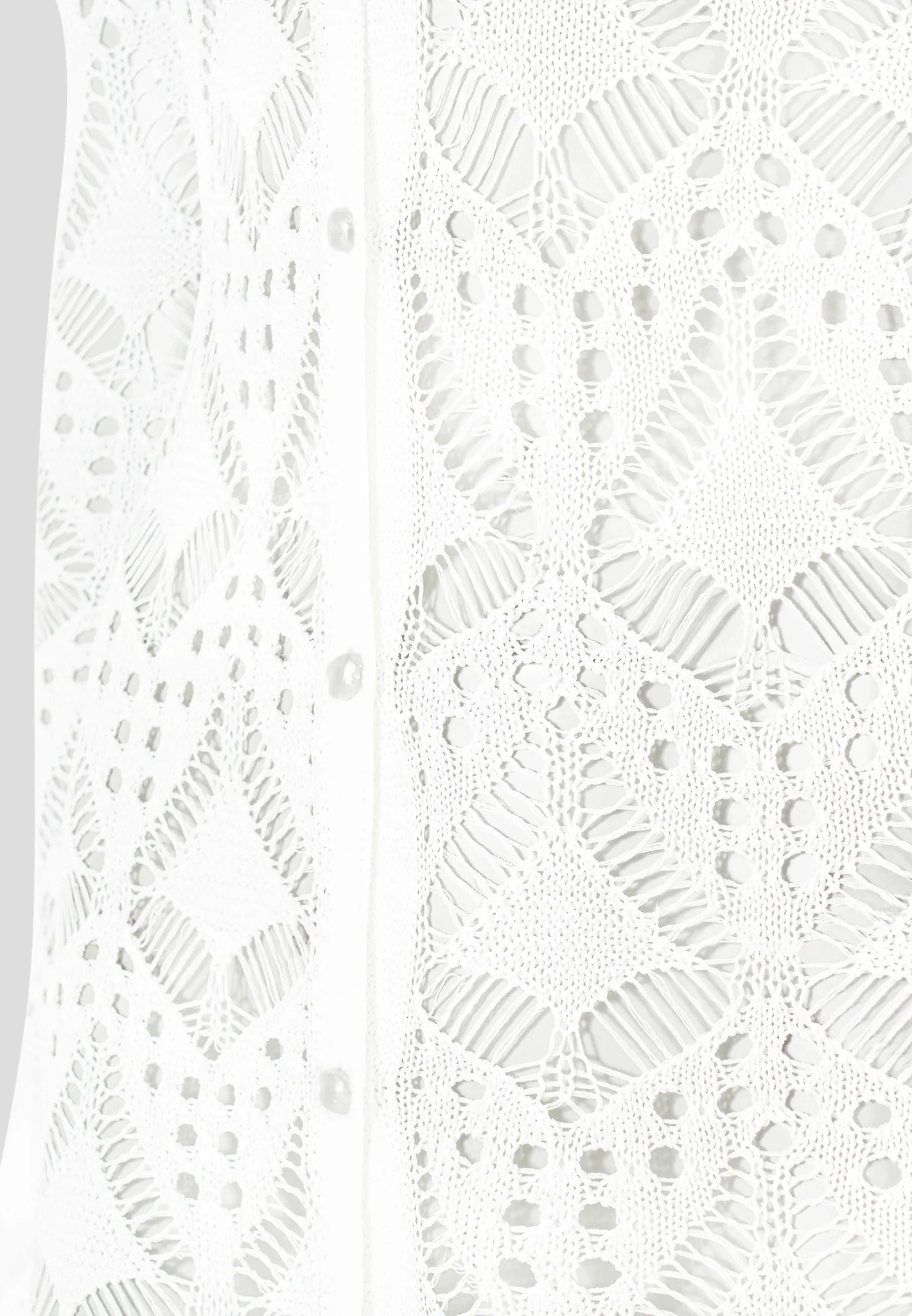 Knit Longline Cover Up Cardigan - Off White - Image 8