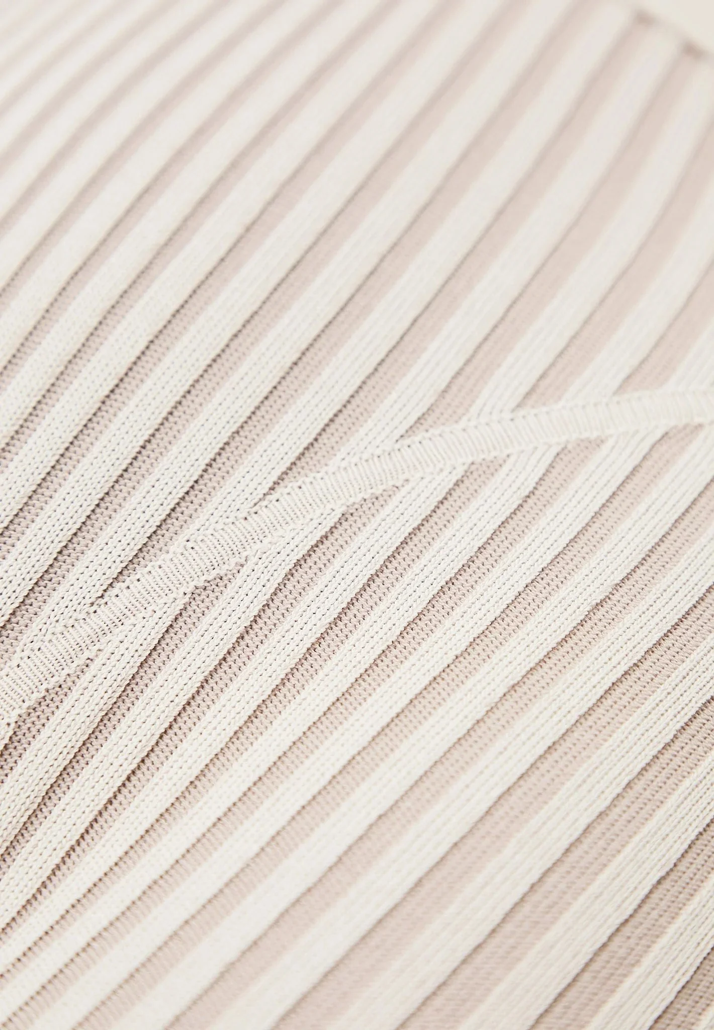 Knitted Two Tone Jumpsuit with Belt - Beige/Taupe - Image 6