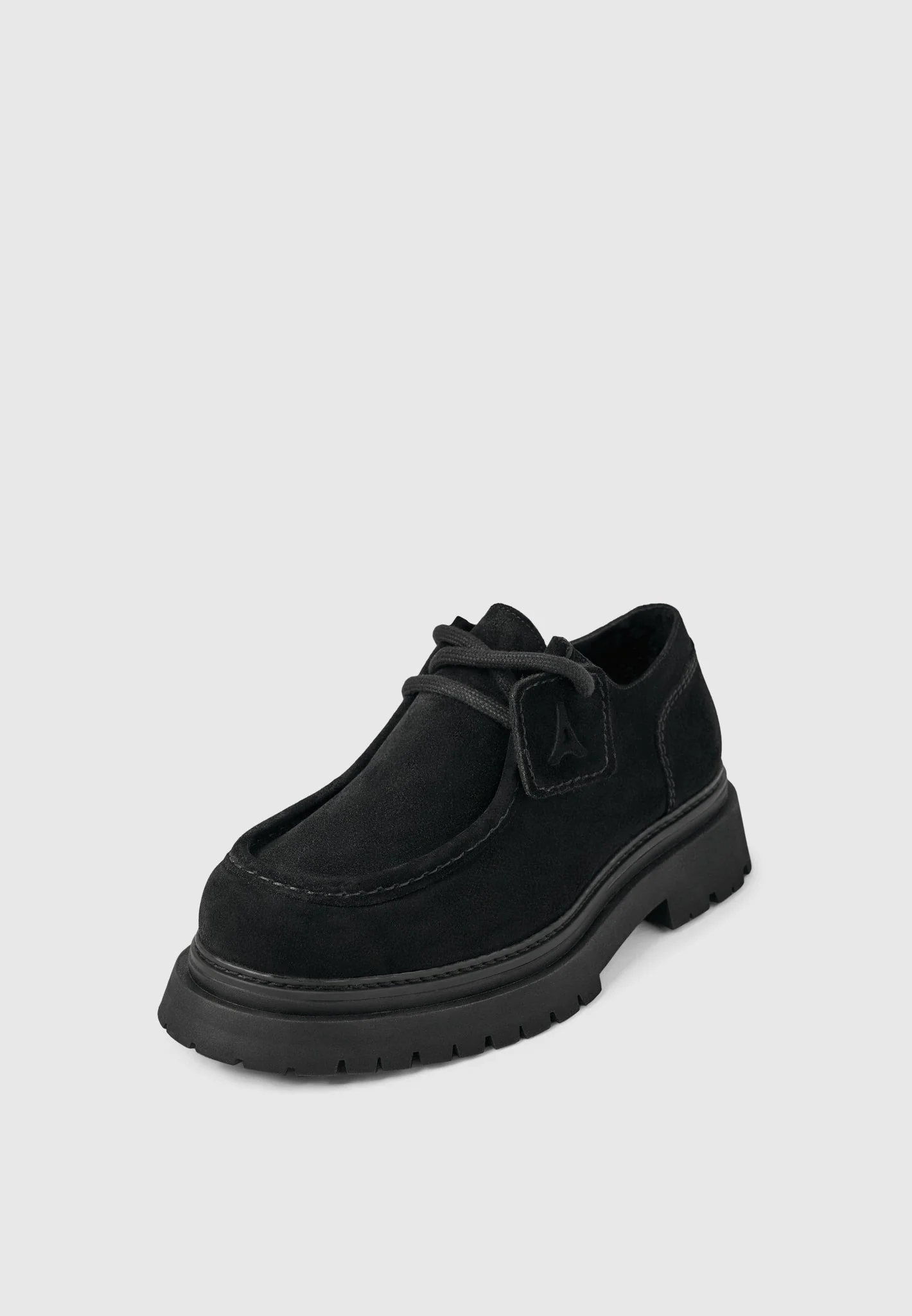 L’Atelier - Suede Lace-up Shoe - Black - Image 3