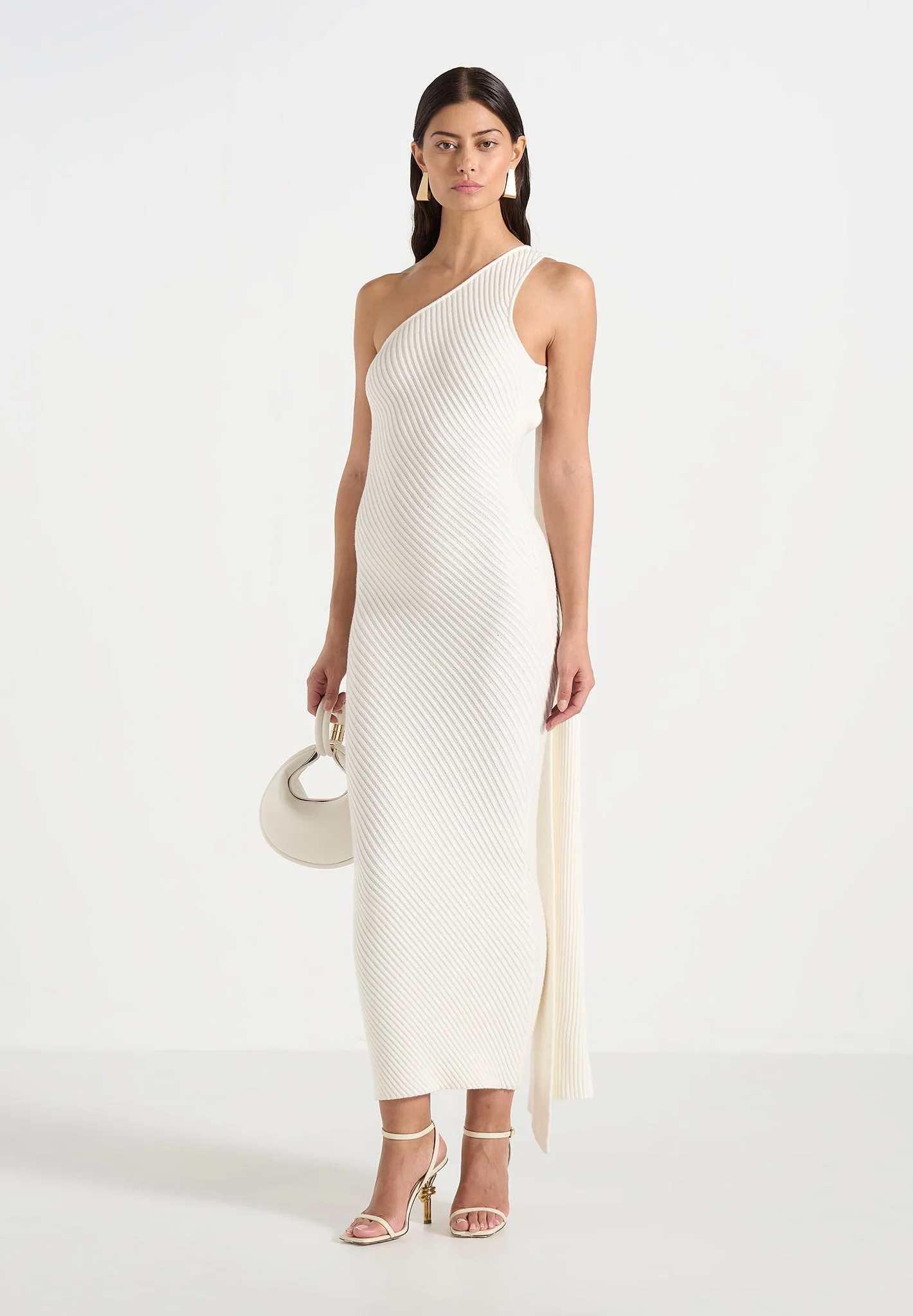 Laya - Scarf Knit Maxi Dress - Cream