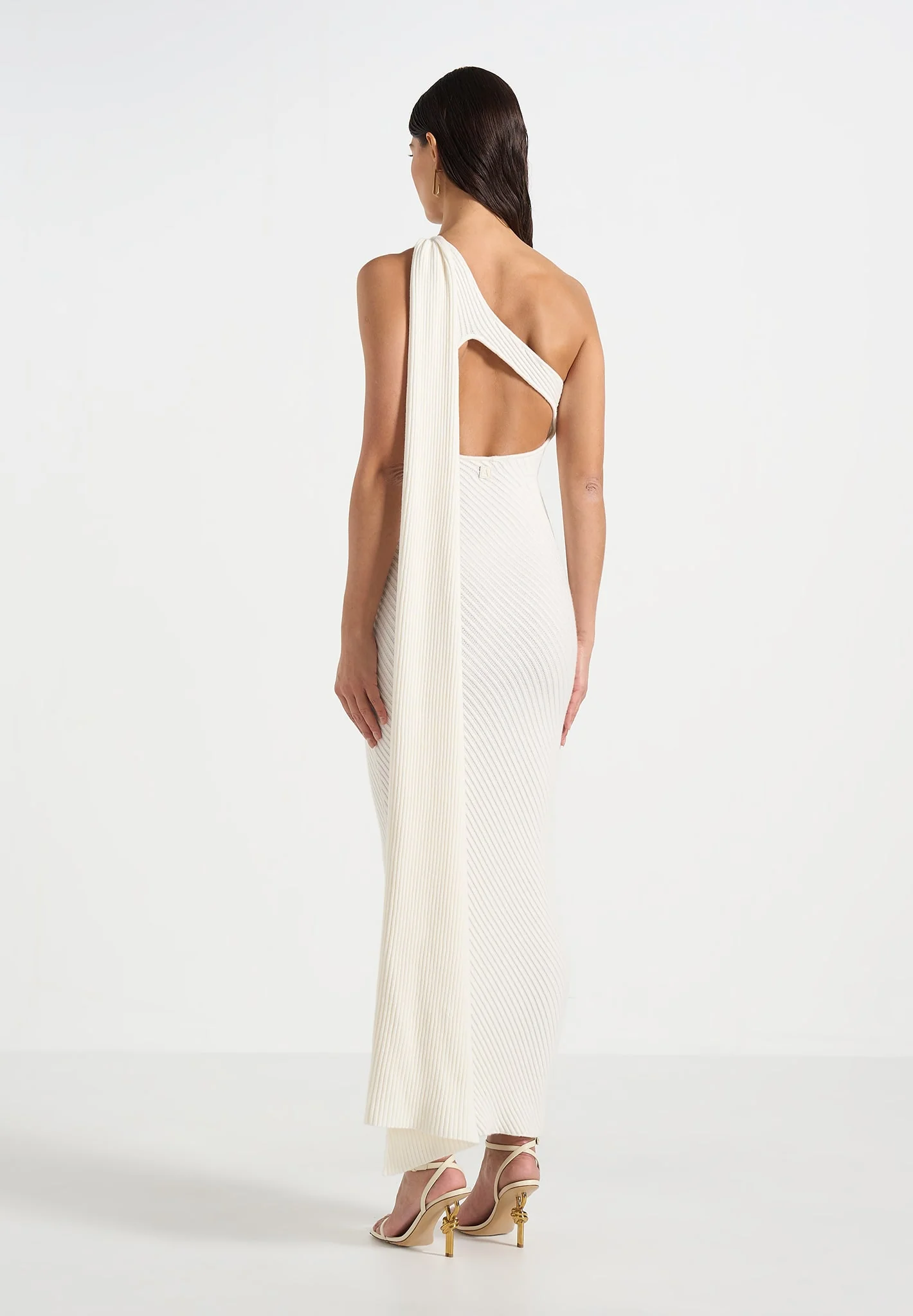 Laya - Scarf Knit Maxi Dress - Cream - Image 2
