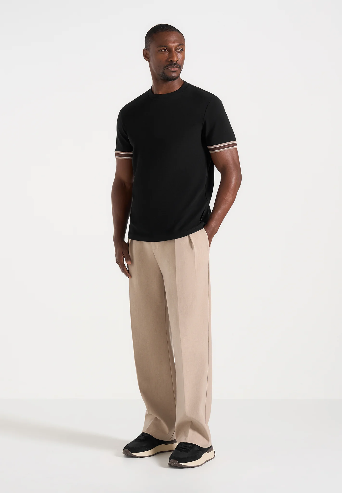Layton - Taped Cotton T-Shirt - Black - Image 2