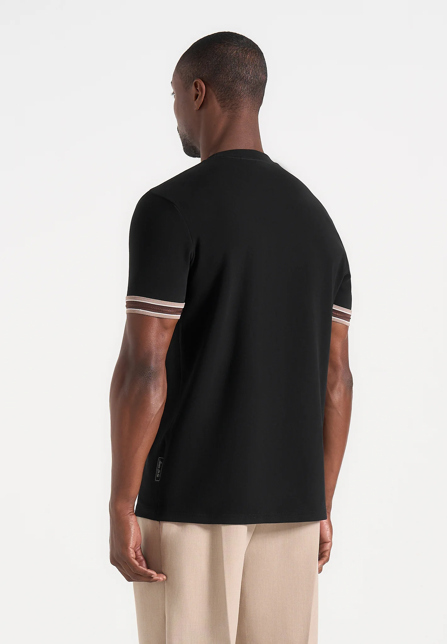 Layton - Taped Cotton T-Shirt - Black - Image 3