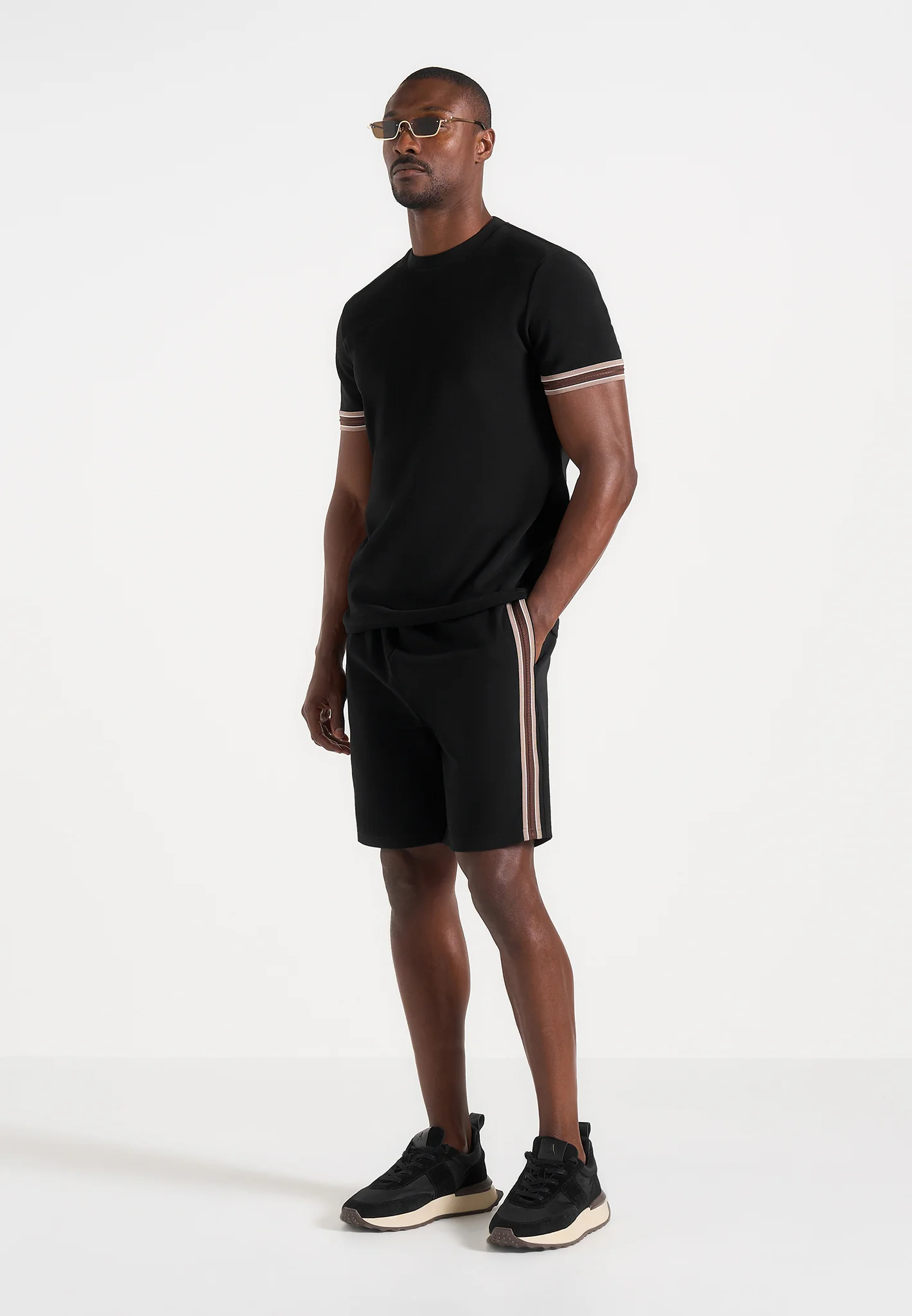 Layton - Taped Cotton T-Shirt - Black - Image 6