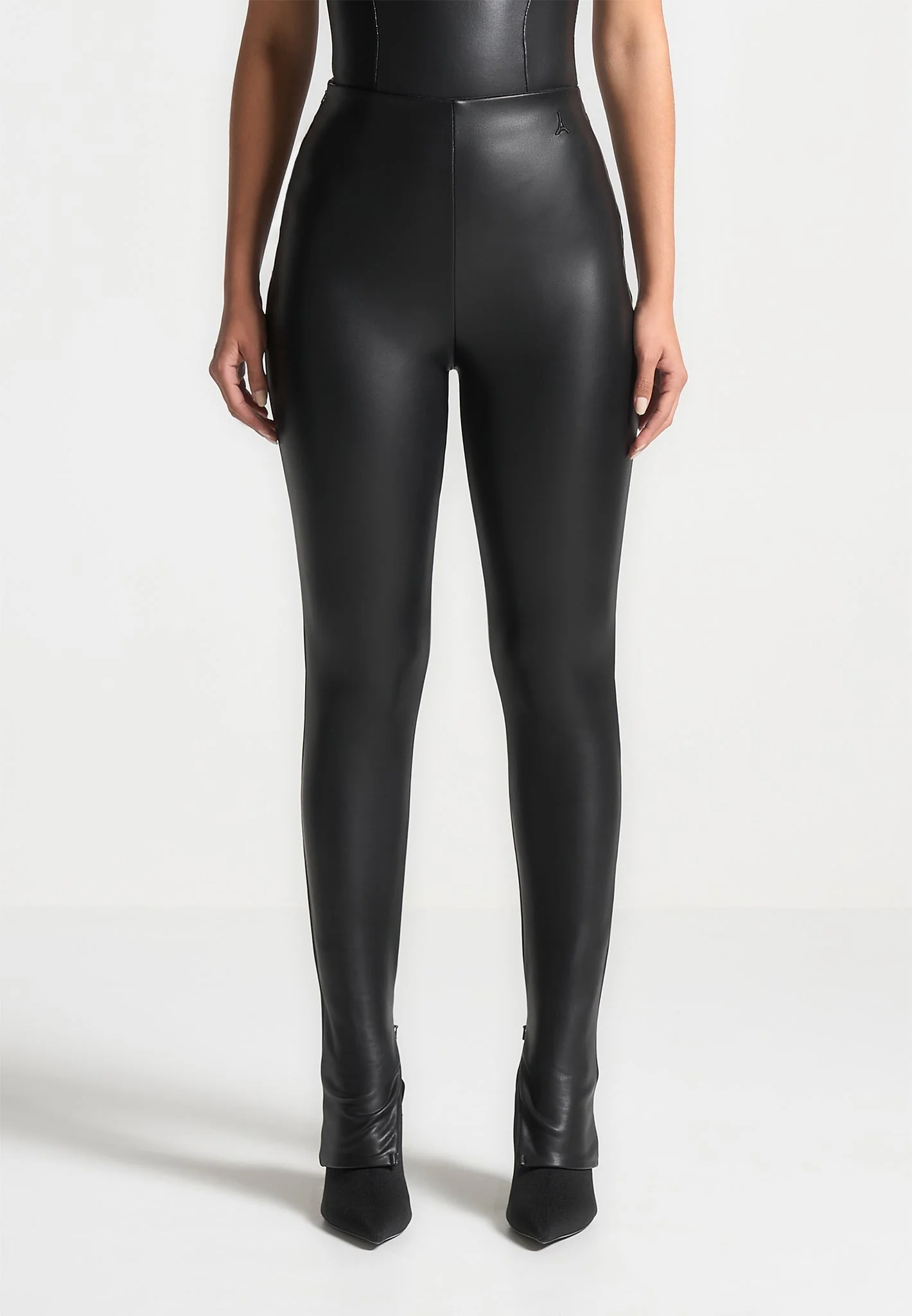 Leather Leggings - Black - Image 4