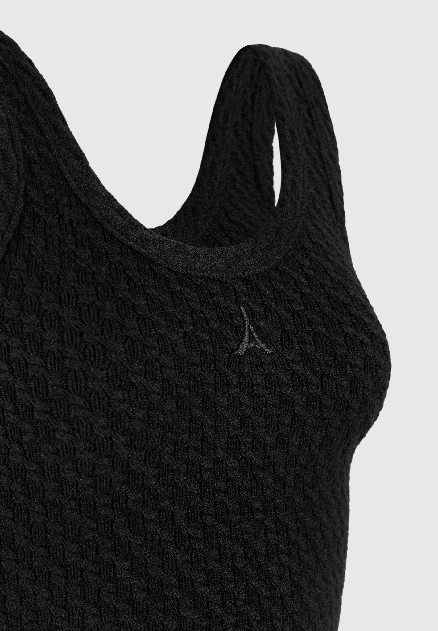 Pearl - Eiffel Knitted Tank Top - Black - Image 5