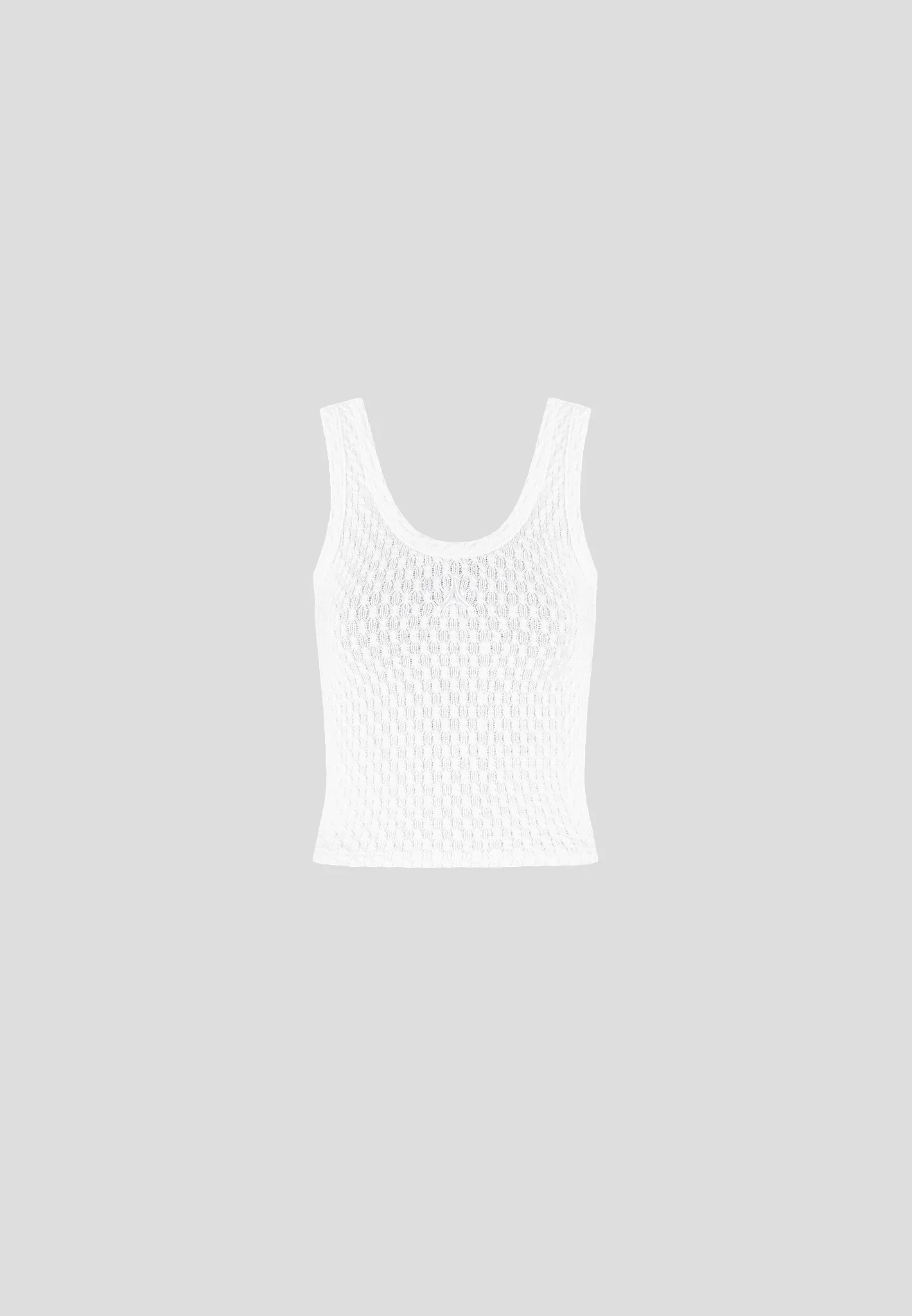 Pearl - Eiffel Knitted Tank Top - White - Image 4
