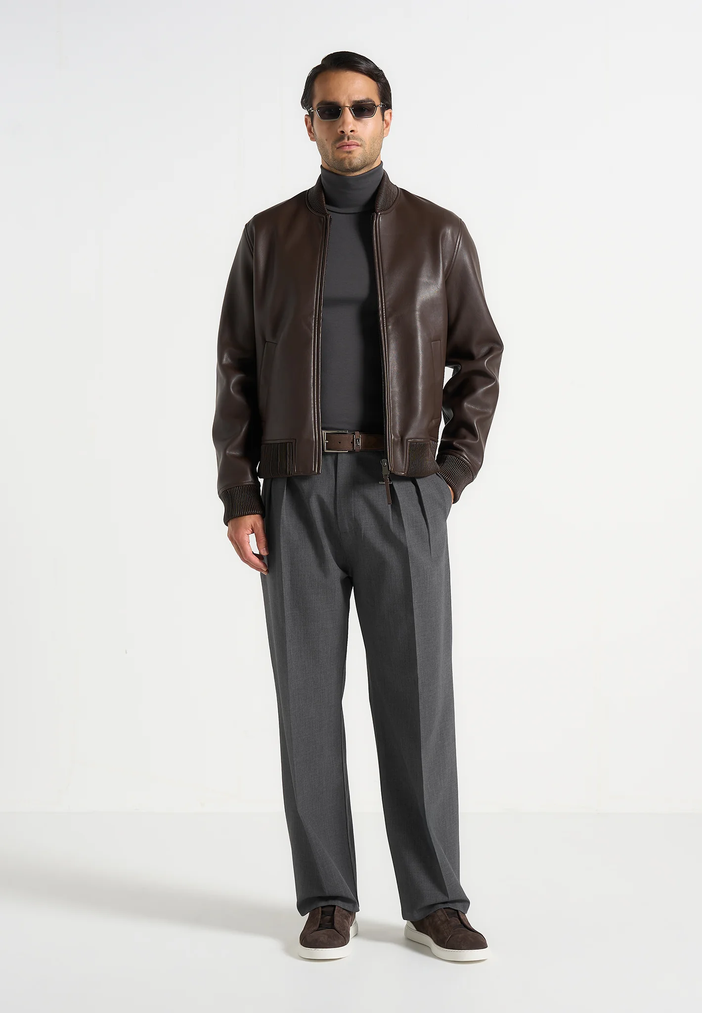 Lionel - Suede Belt - Brown - Image 6