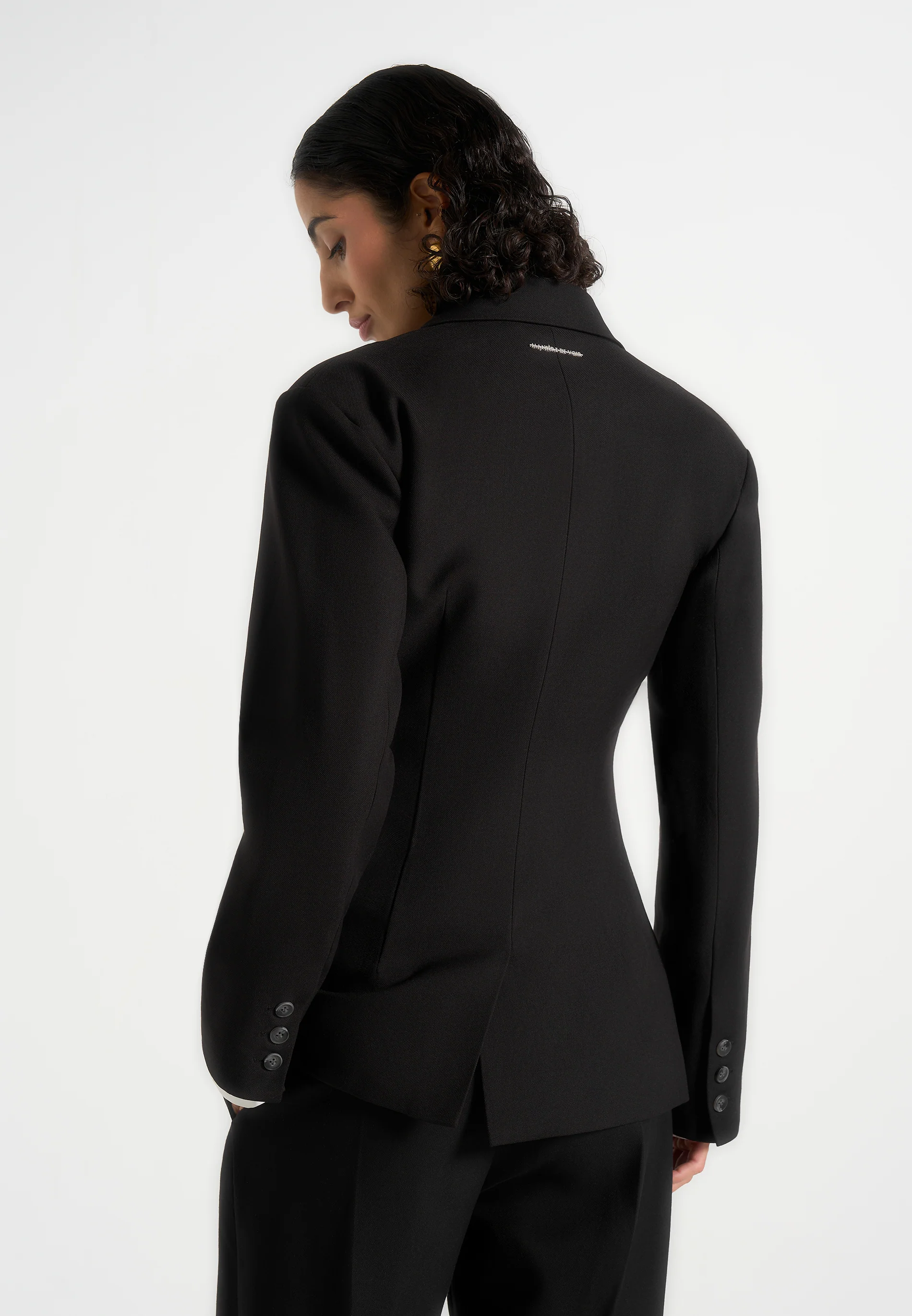 Maia - Double Breasted Blazer - Black - Image 4