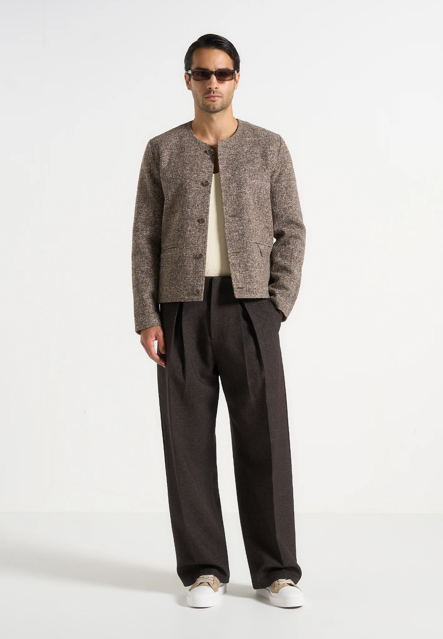 Melvin - Textured Jacket - Taupe - Image 2