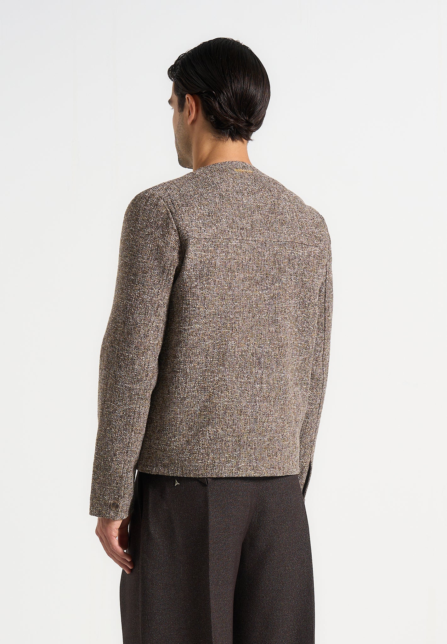 Melvin - Textured Jacket - Taupe - Image 4