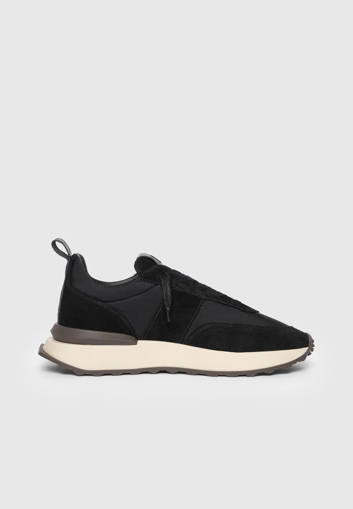 Monaco - Suede and Nylon Runner - Black - Image 5