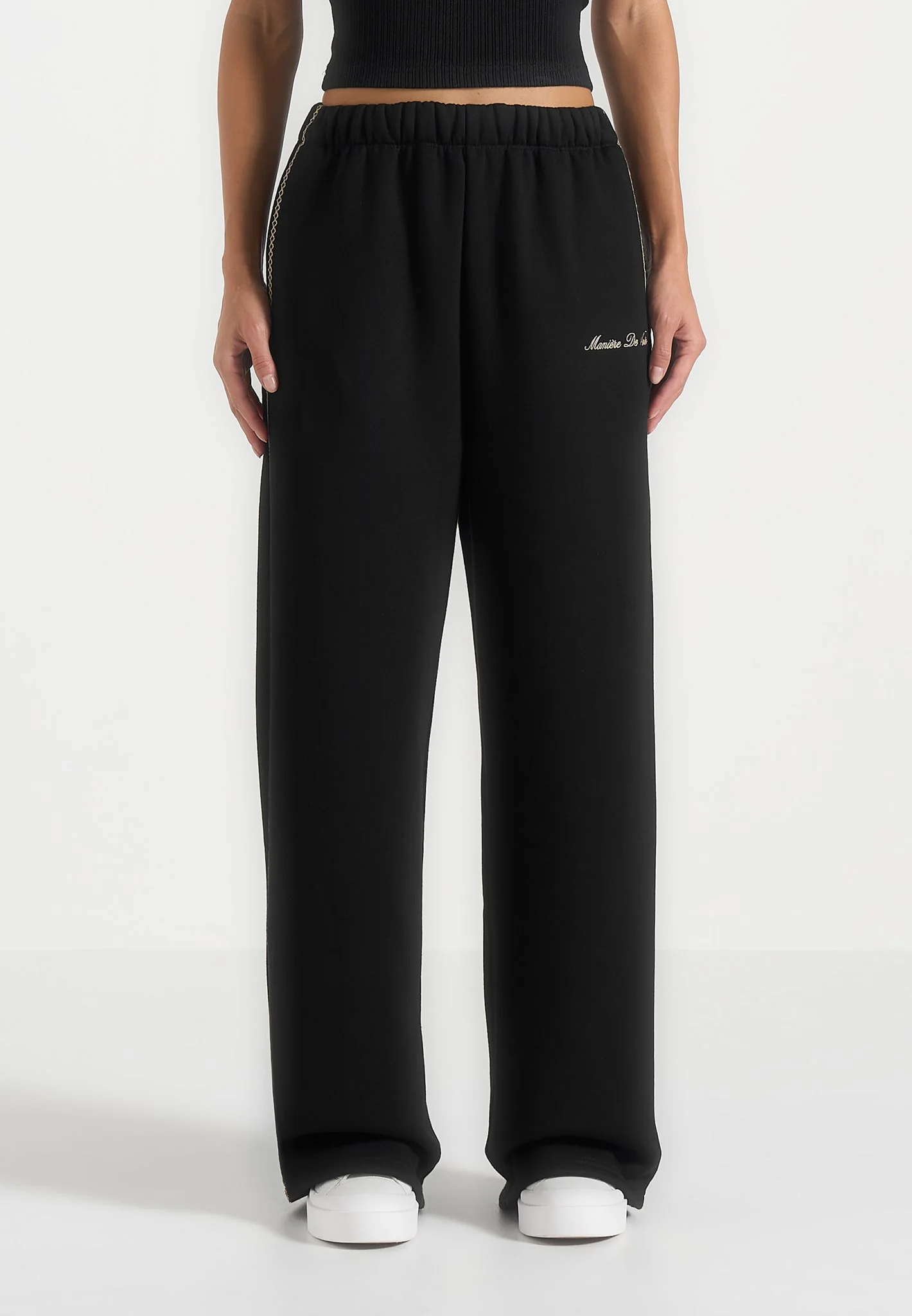 Morgan - Unisex Whipstitch Regular Joggers - Black - Image 9