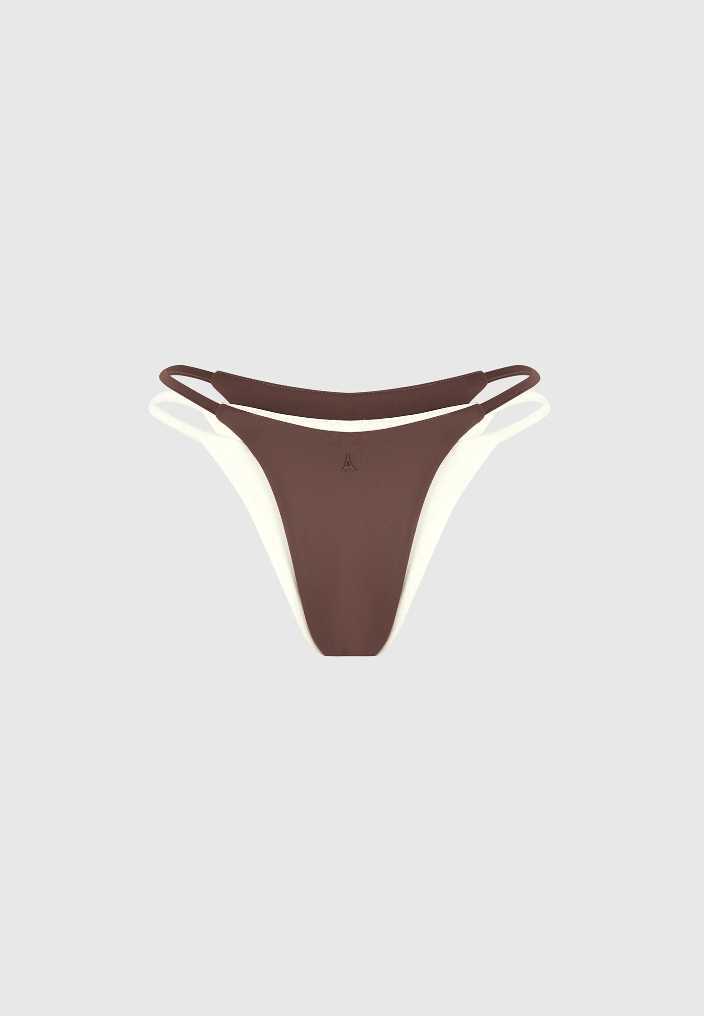 Nelly - Double Layer Bikini Bottoms - Brown/Cream - Image 9