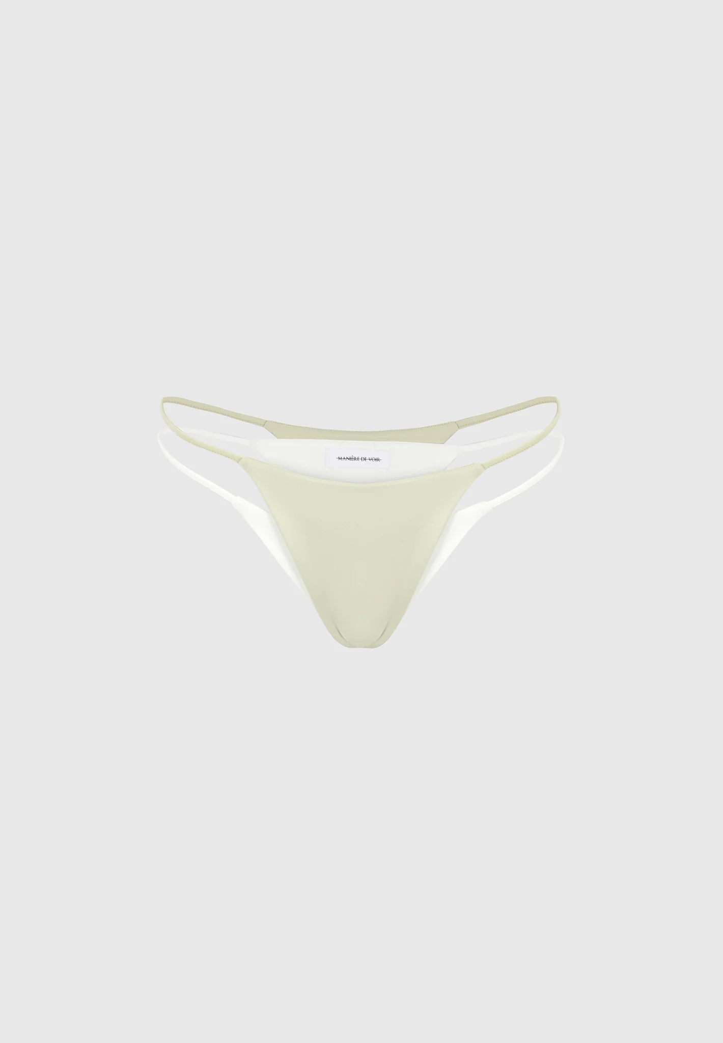 Nelly - Double Layer Bikini Bottoms - Sage/White - Image 7