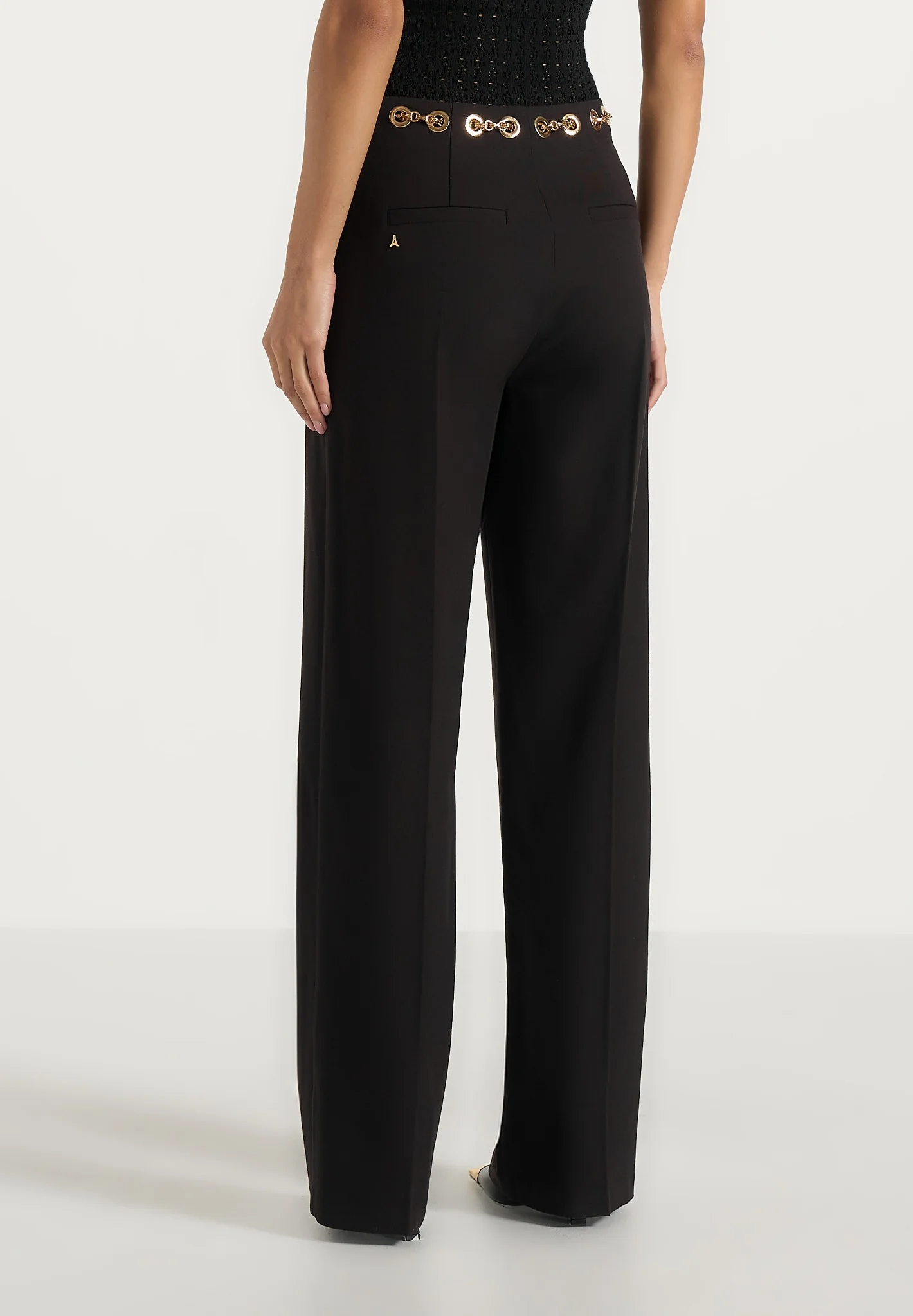 Perrine - Hardware Detail Belted Trousers - Black - Image 5
