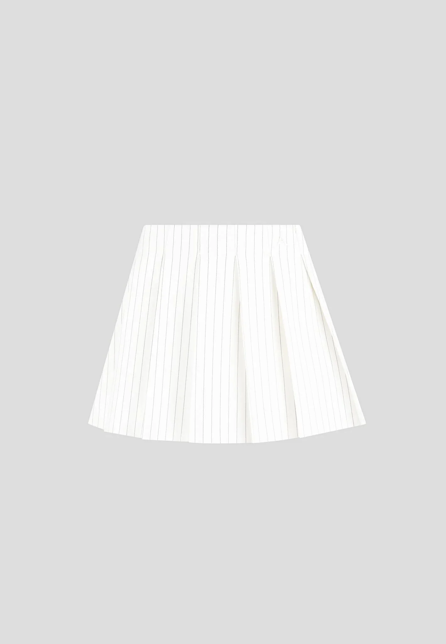 Rina - Pinstripe Pleated Skort - White - Image 6