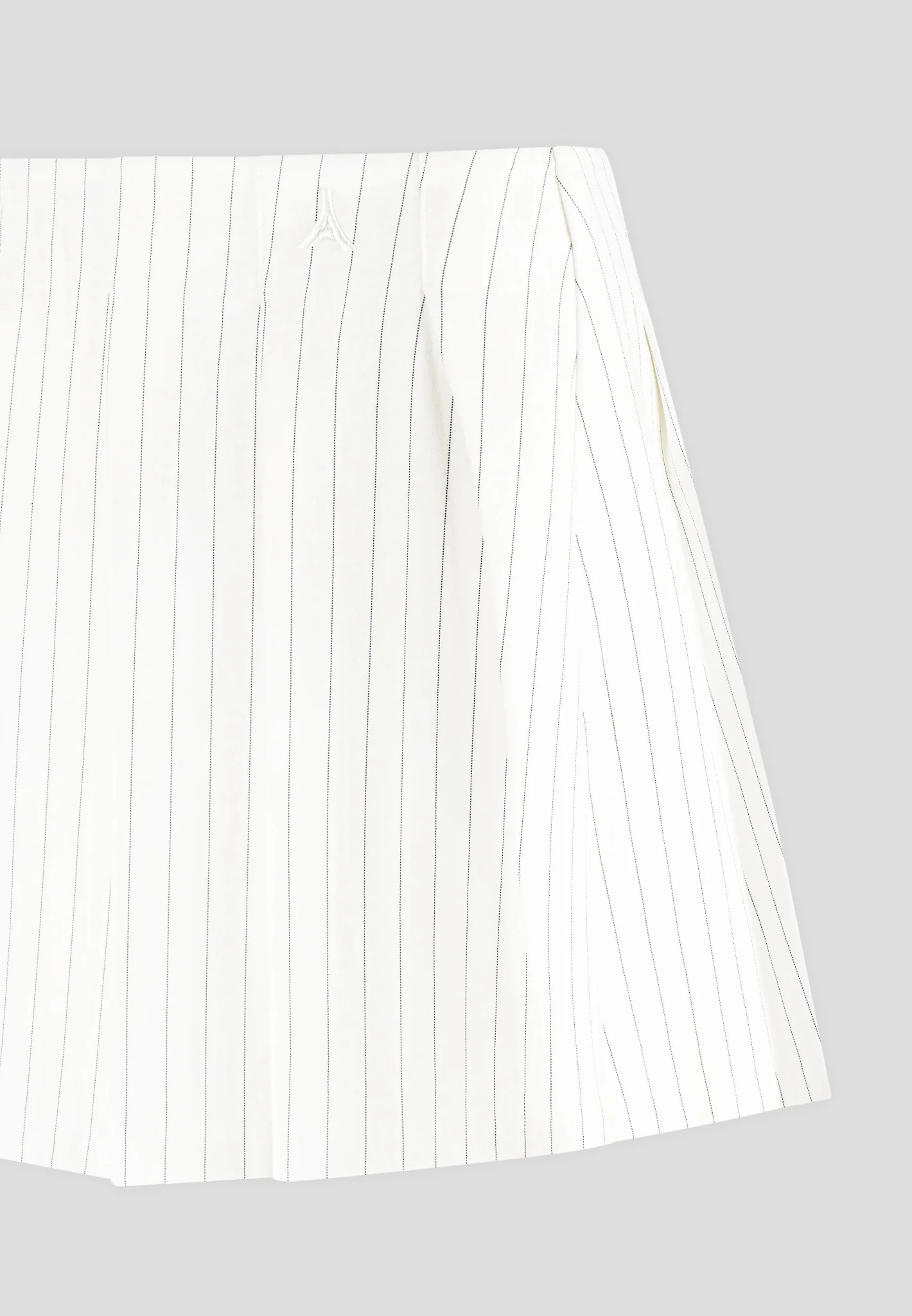 Rina - Pinstripe Pleated Skort - White - Image 7