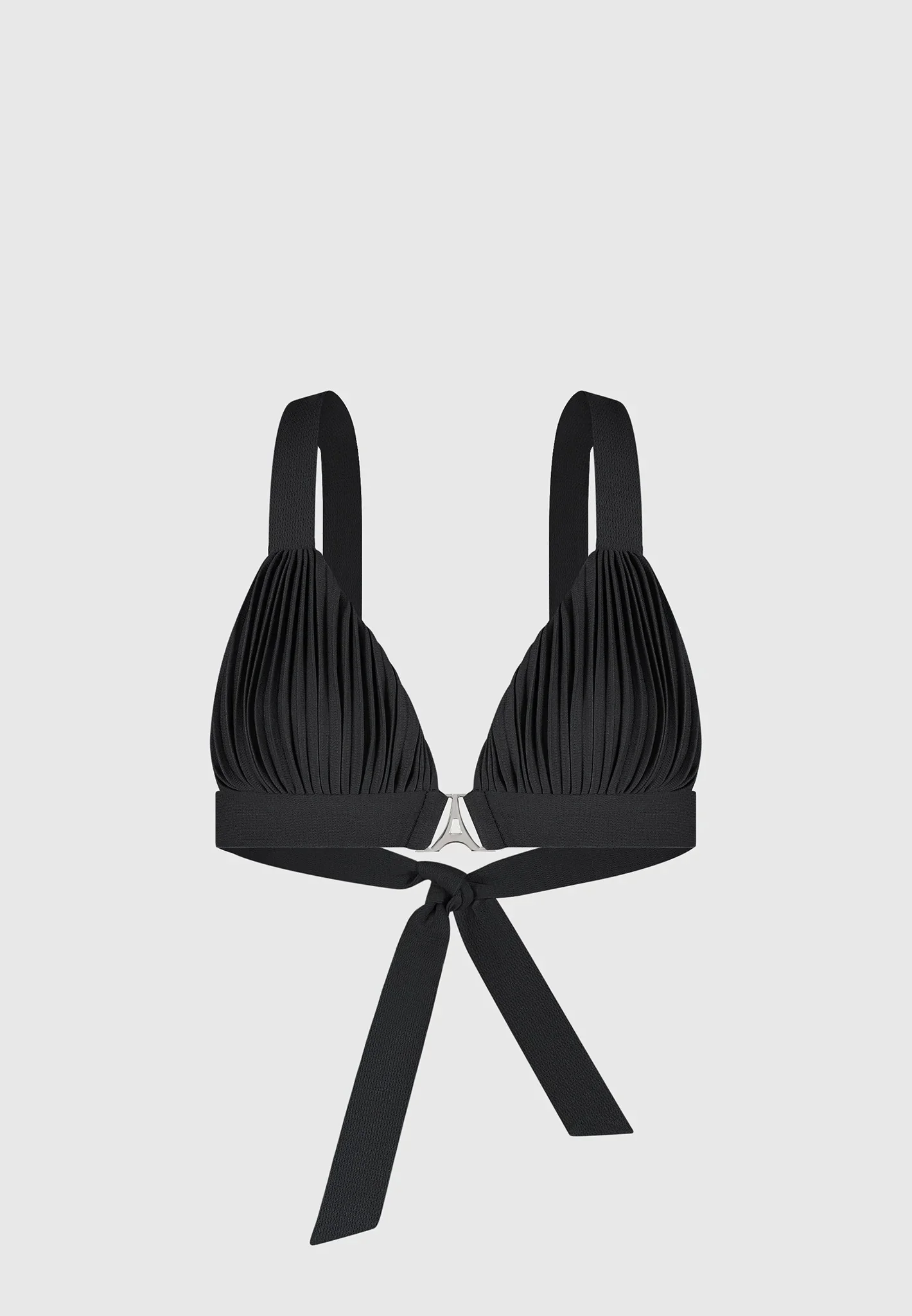 Pleated Eiffel Bralette - Black - Image 4