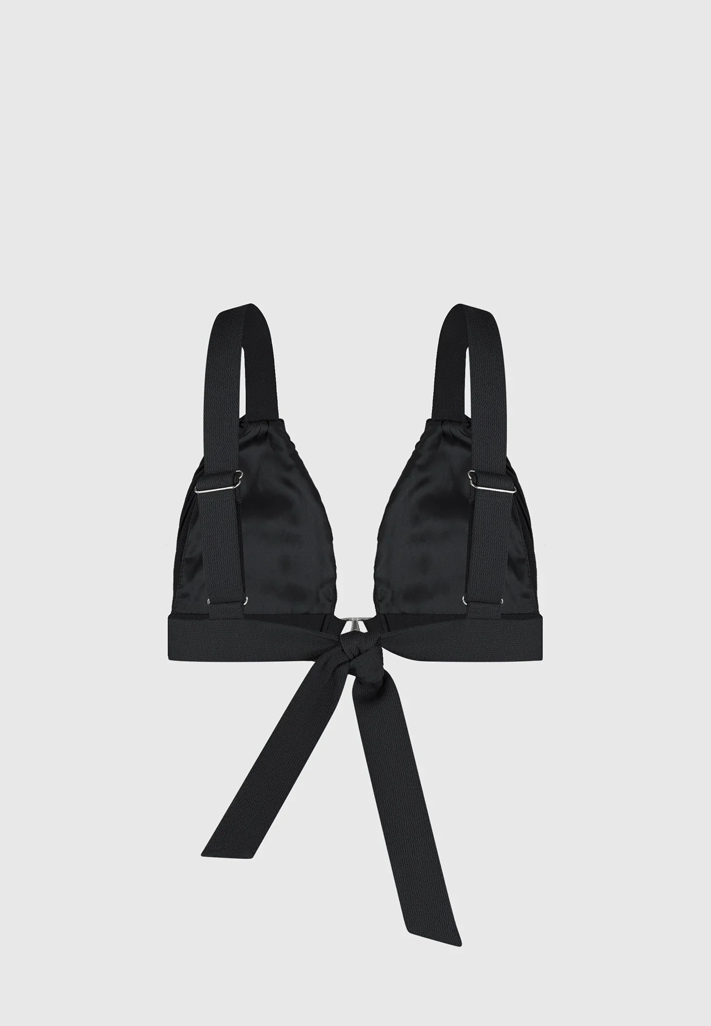 Pleated Eiffel Bralette - Black - Image 5