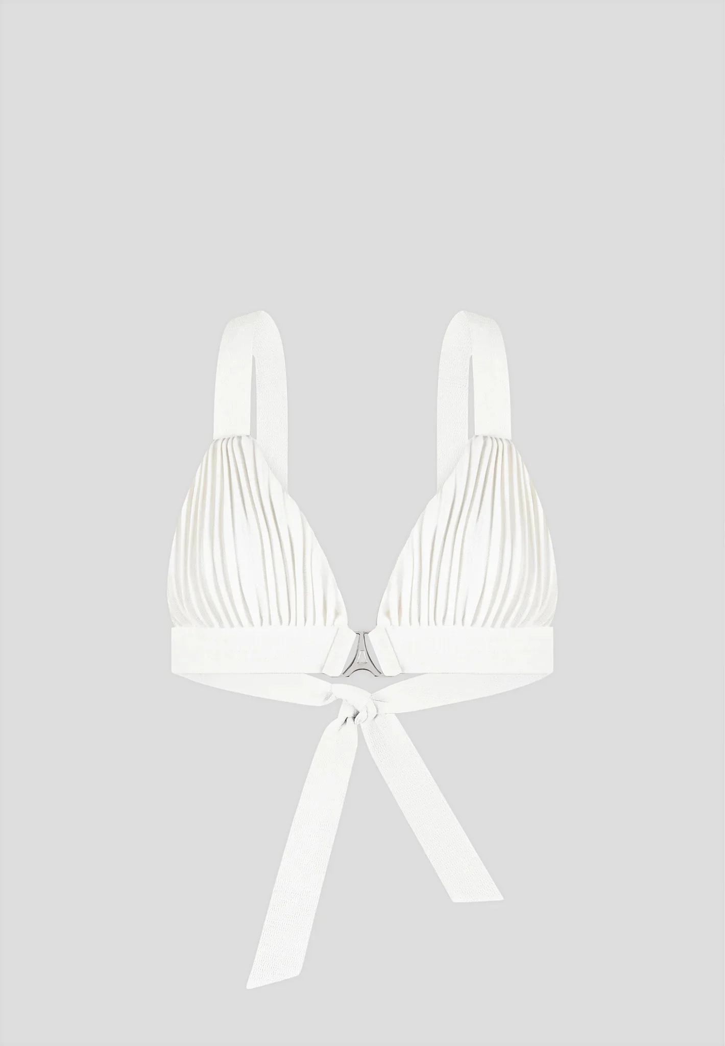 Pleated Eiffel Bralette - Off White - Image 4