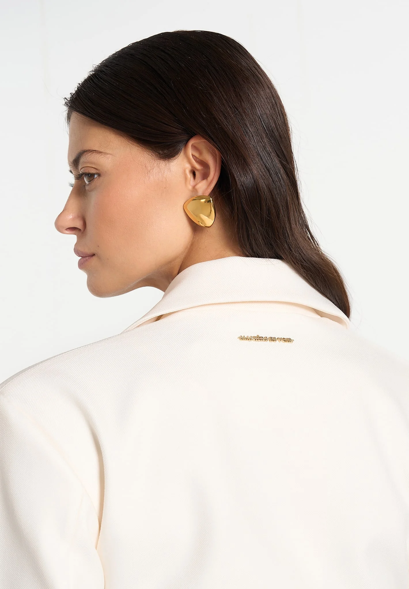Prisca - Tailored Cropped Blazer - Off White - Image 4